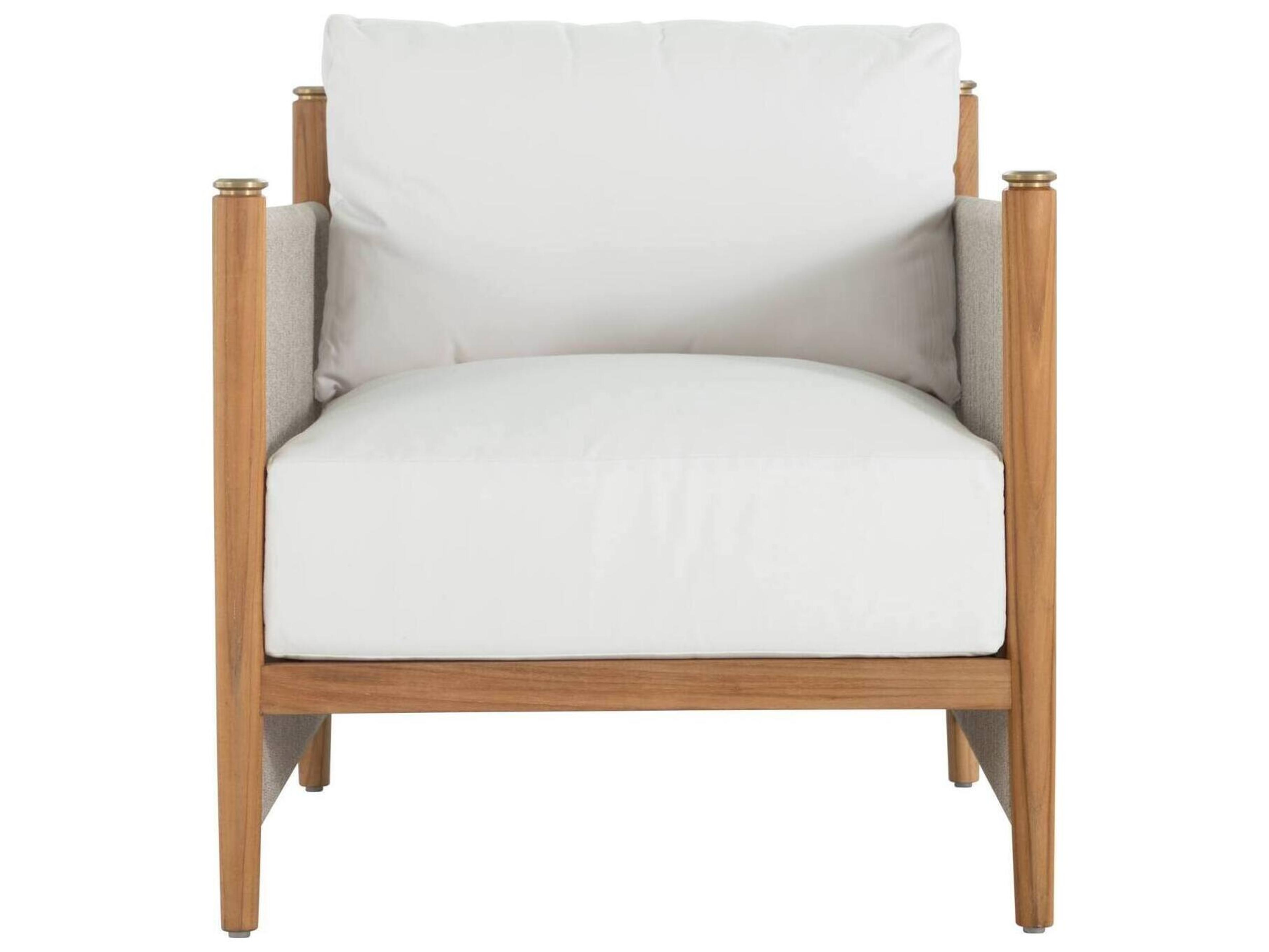 Summer Classics Pacifica Cushion Natural Teak Rope Outdoor Patio Lounge Chair