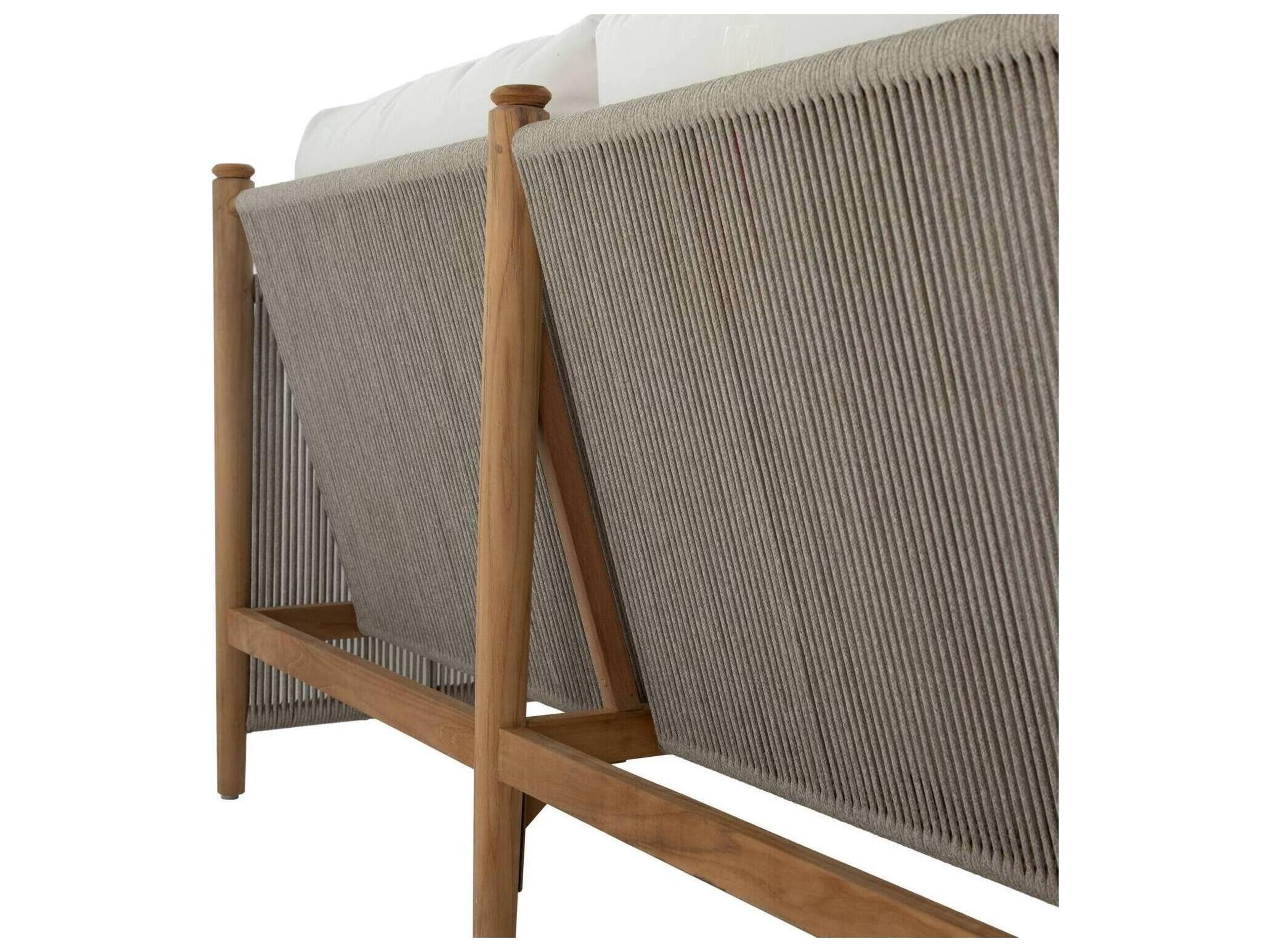 Summer Classics Pacifica Cushion Natural Teak Rope Patio Loveseat