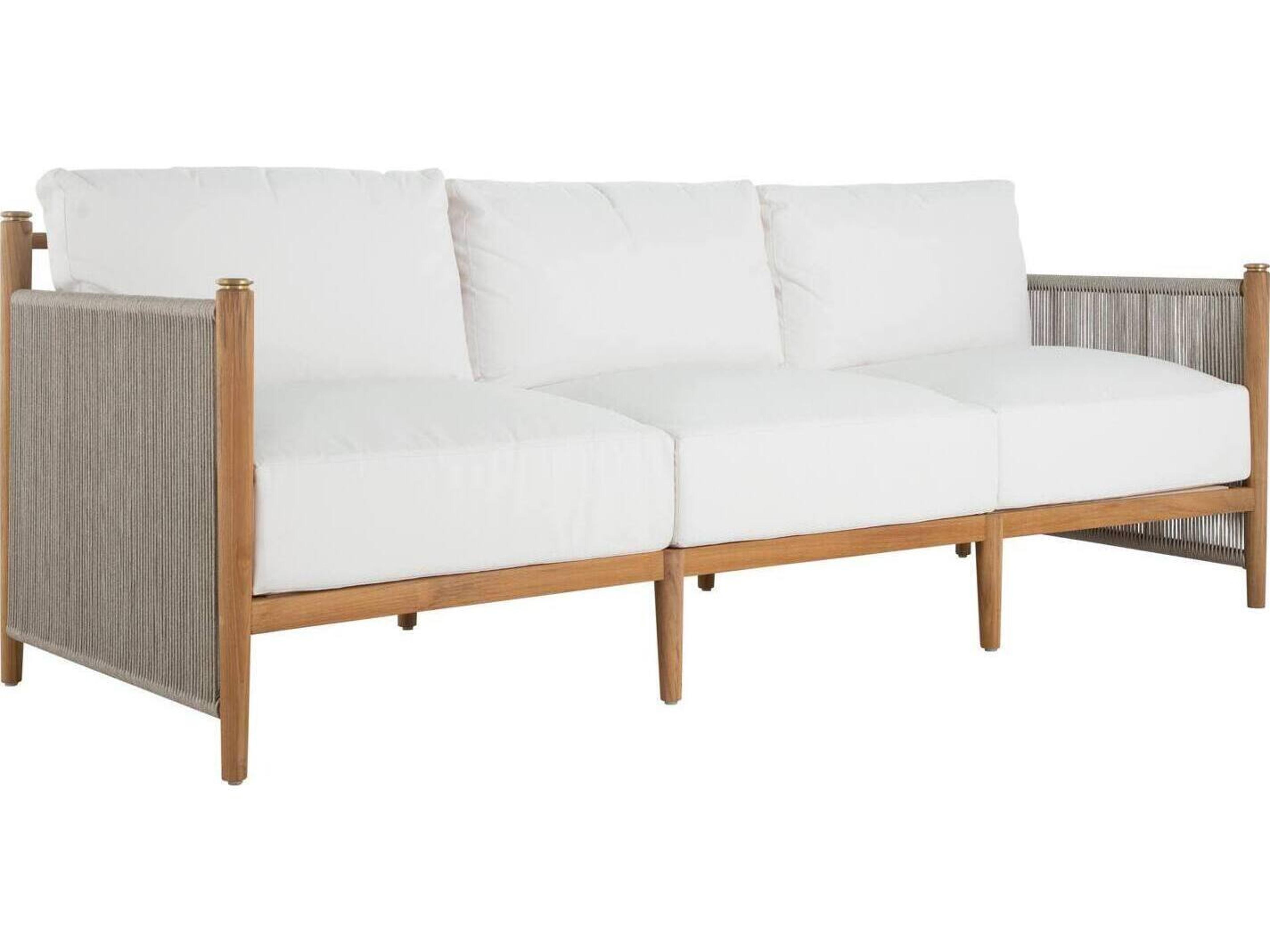 Pacifica Cushion Natural Teak Rope Outdoor Sofa