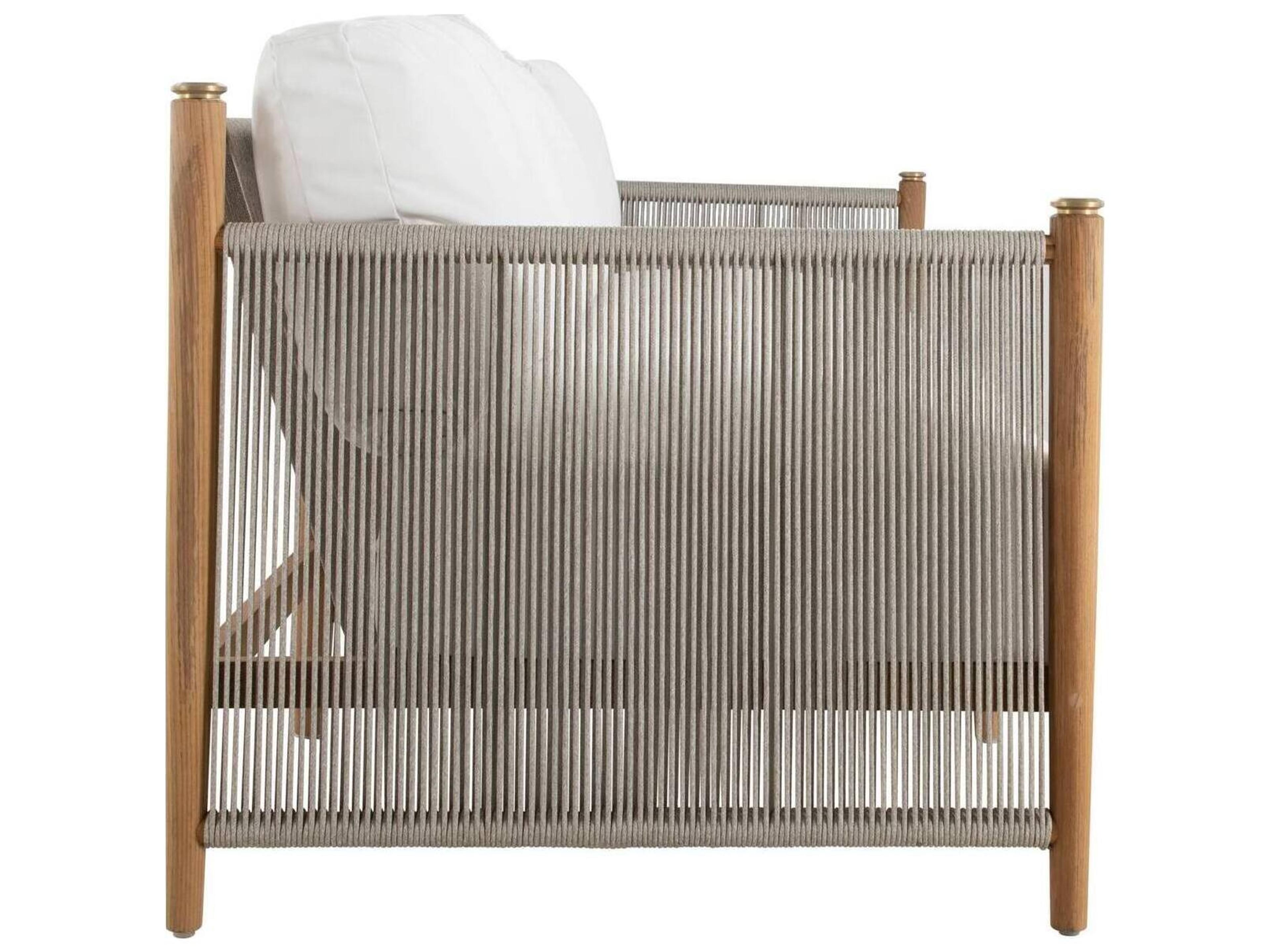 Summer Classics Pacifica Cushion Natural Teak Rope Outdoor Sofa