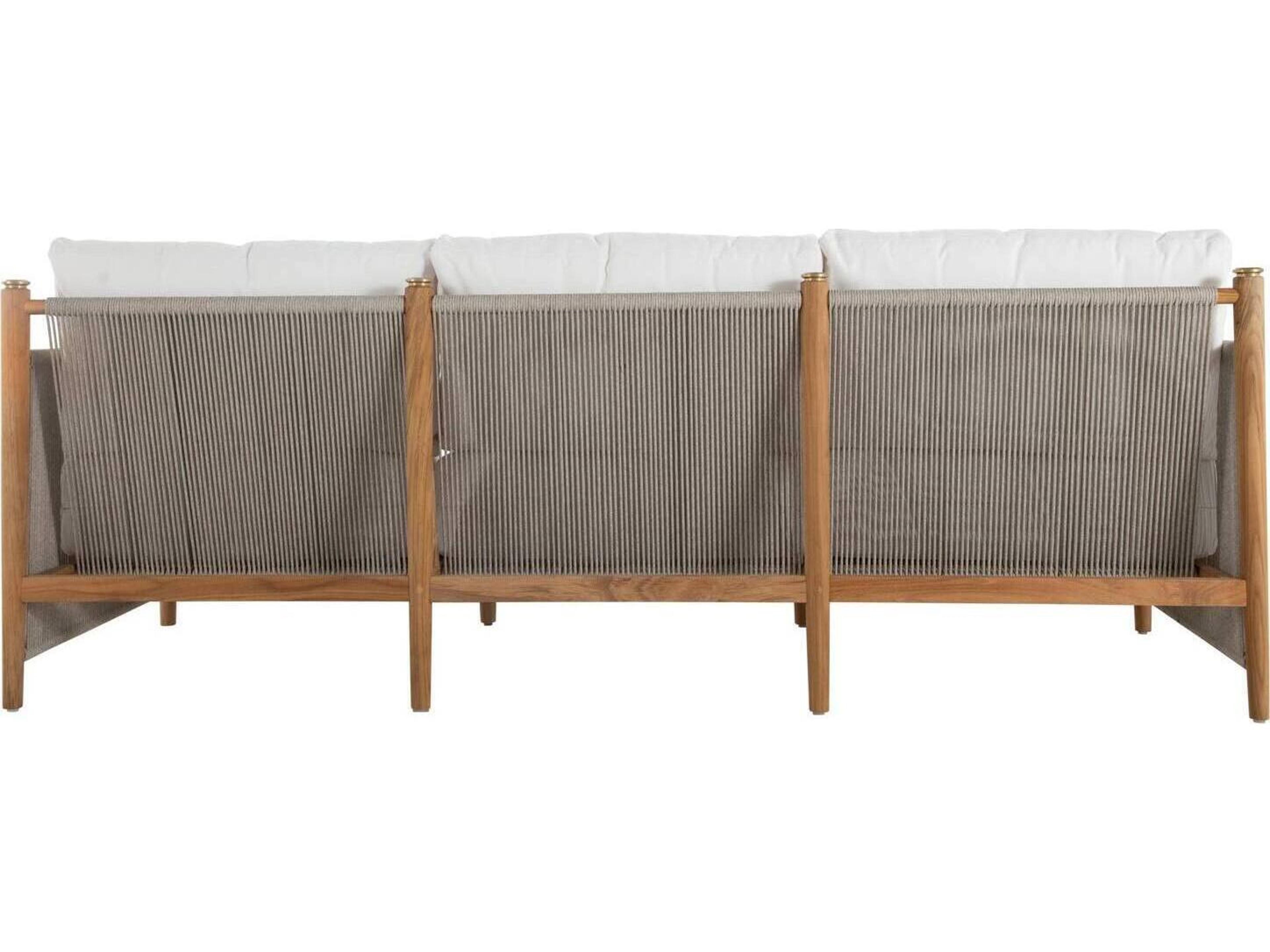 Summer Classics Pacifica Cushion Natural Teak Rope Outdoor Sofa