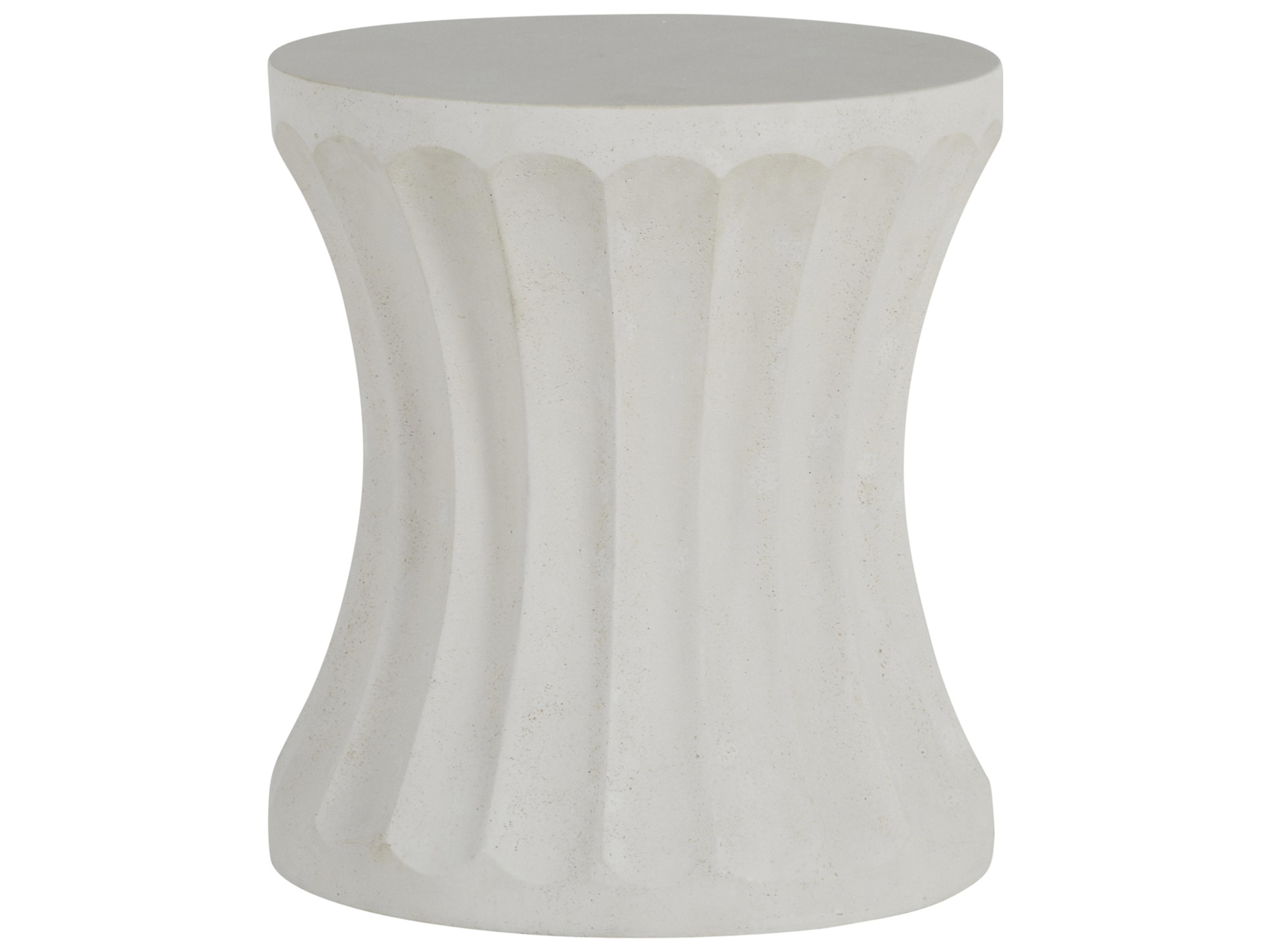 Summer Classics Cast Stone Gannet Round Outdoor End Table