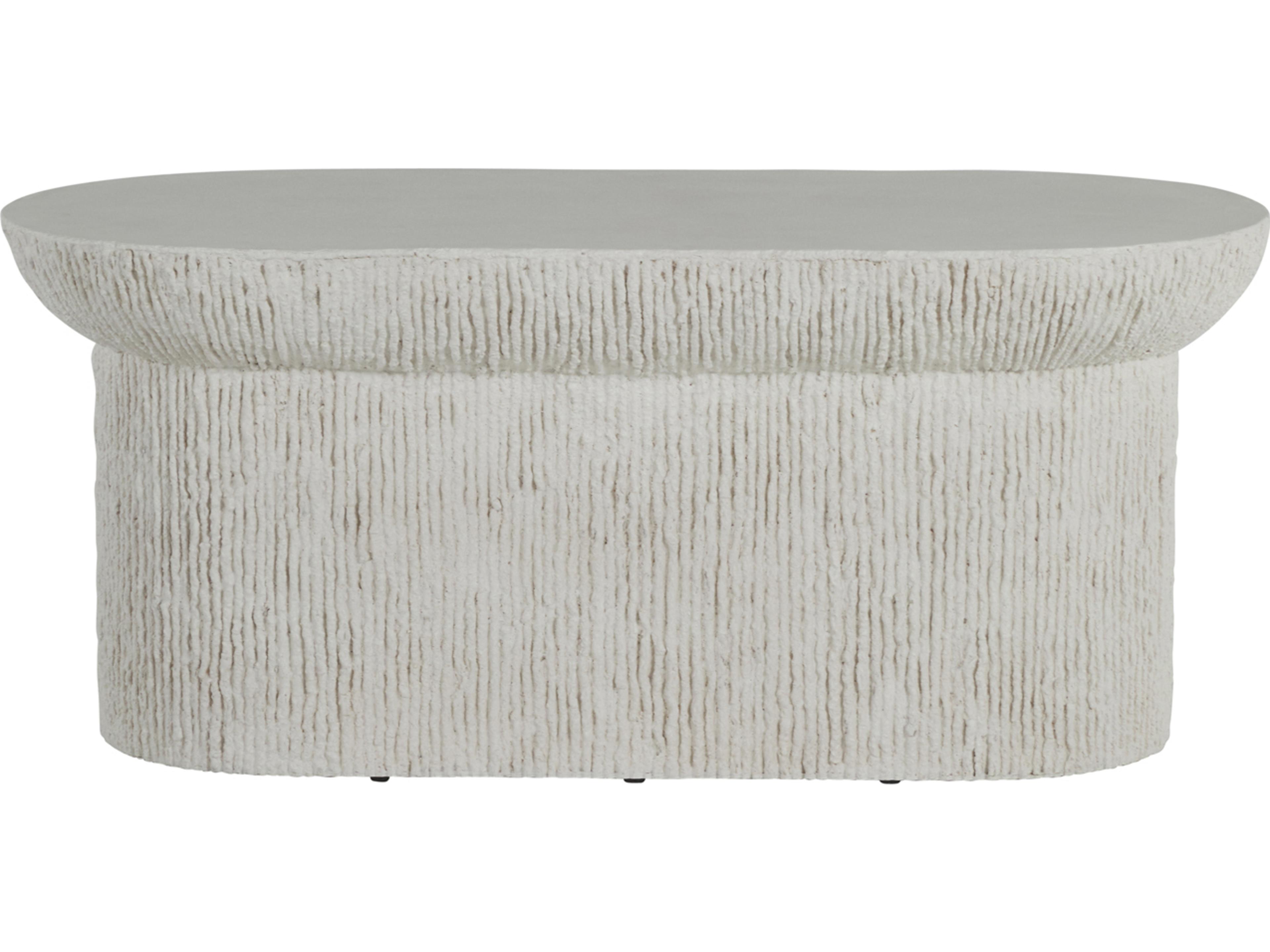 Summer Classics Cast Stone Brant Oval Outdoor Coffee Table