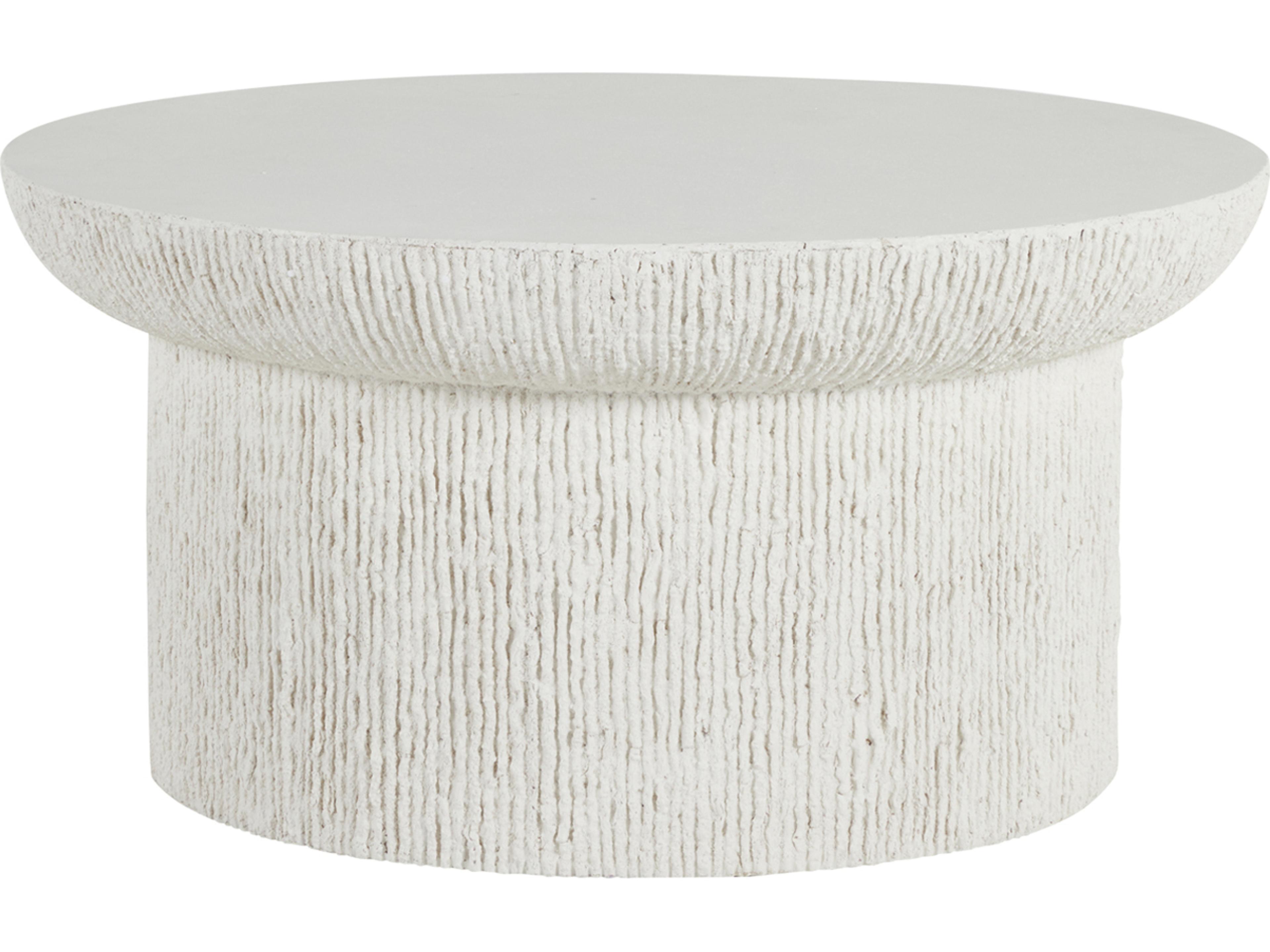 Summer Classics Cast Stone Brant Round Outdoor Patio Coffee Table