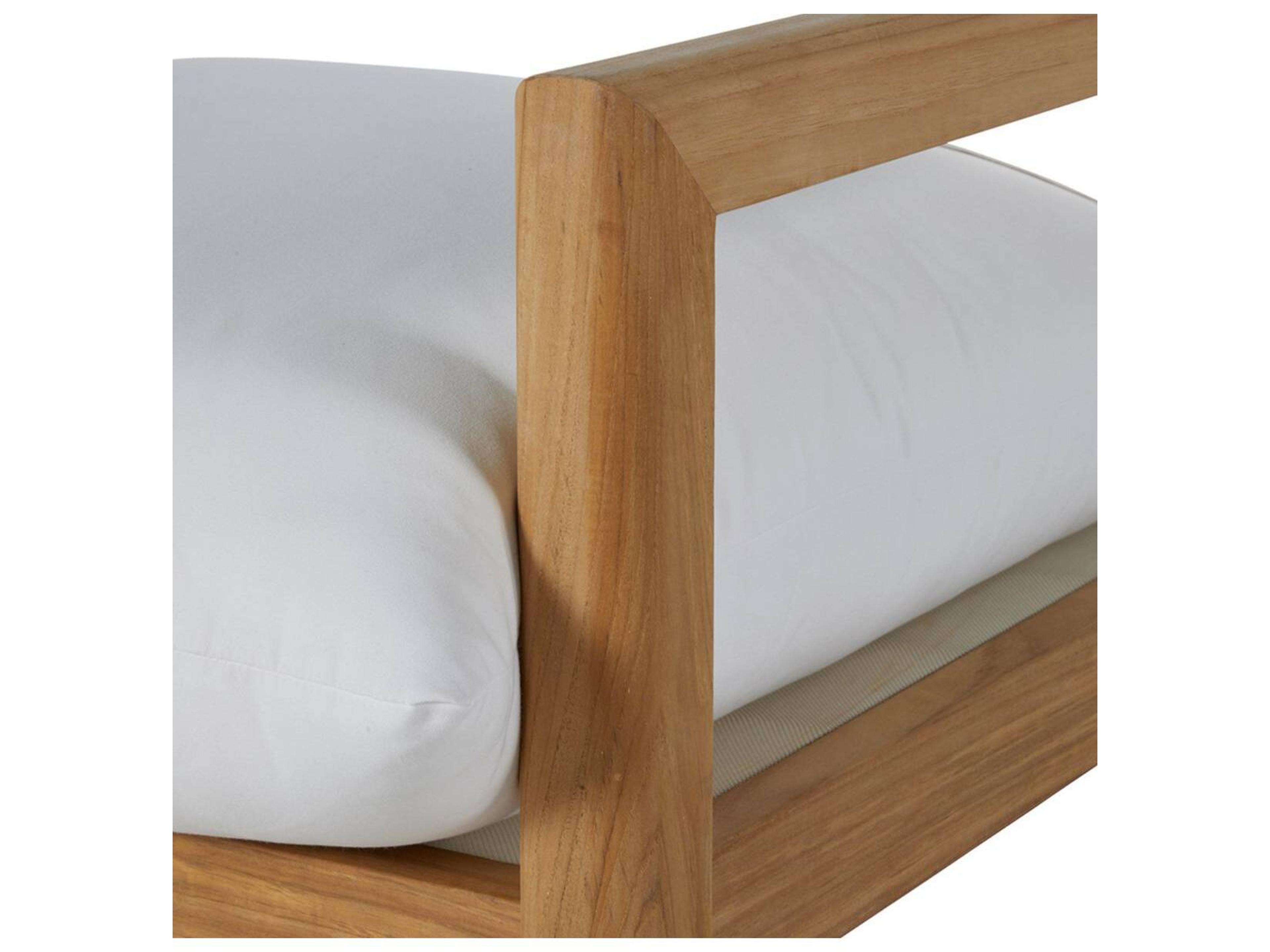 Summer Classics Monterey Teak Natural Patio Lounge Chair with Cushion