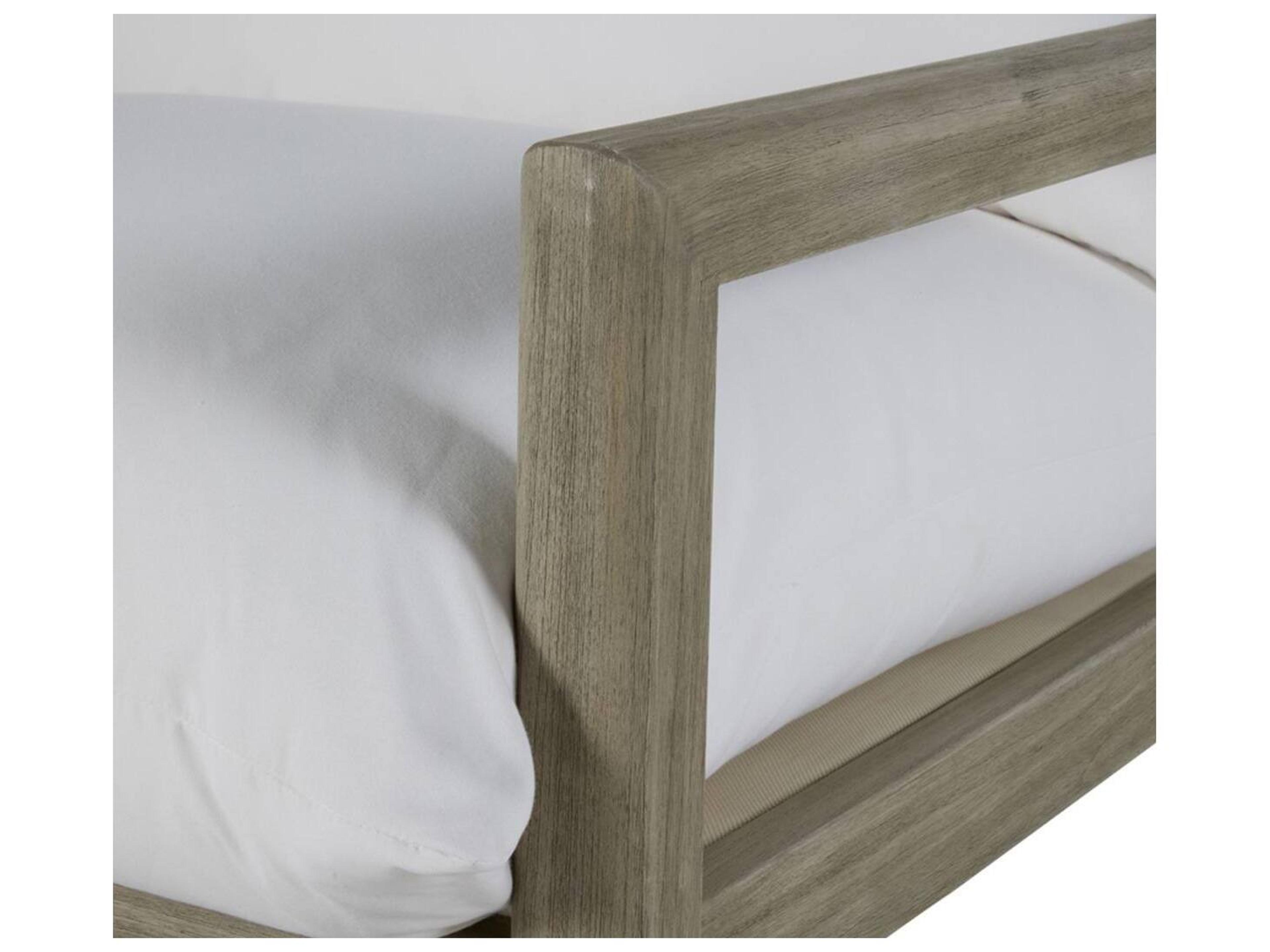 Summer Classics Monterey Teak Oyster Outdoor Lounge Chair with Cushion