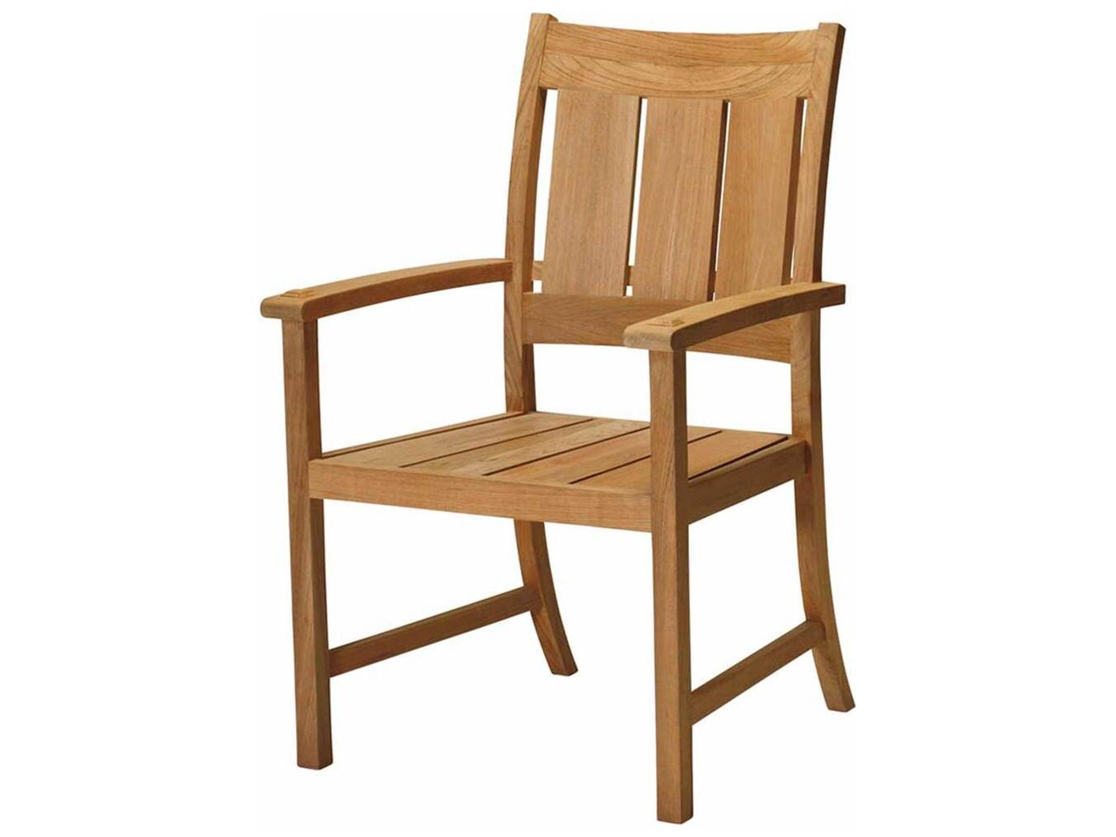 Summer Classics Croquet Teak Dining Arm Chair