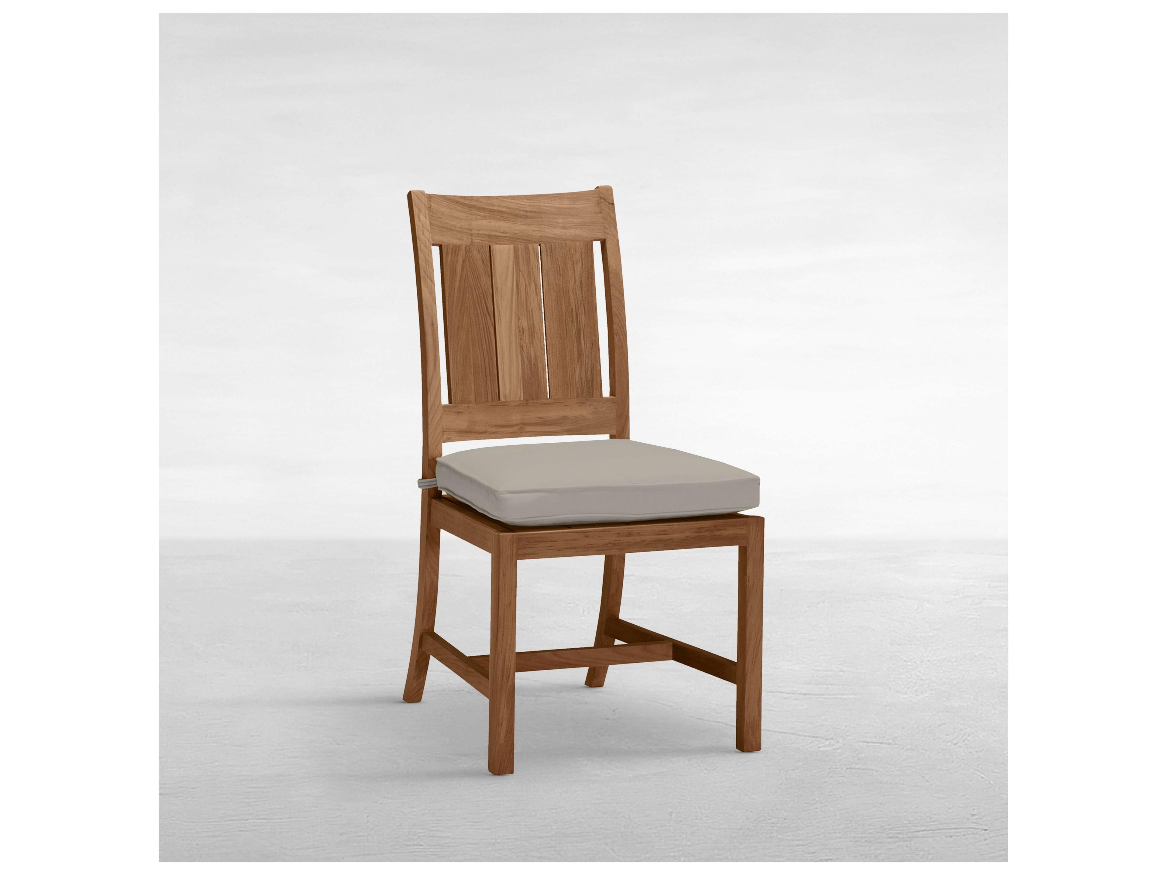 Summer Classics Croquet Teak Quick Ship Cushion Dining Chair