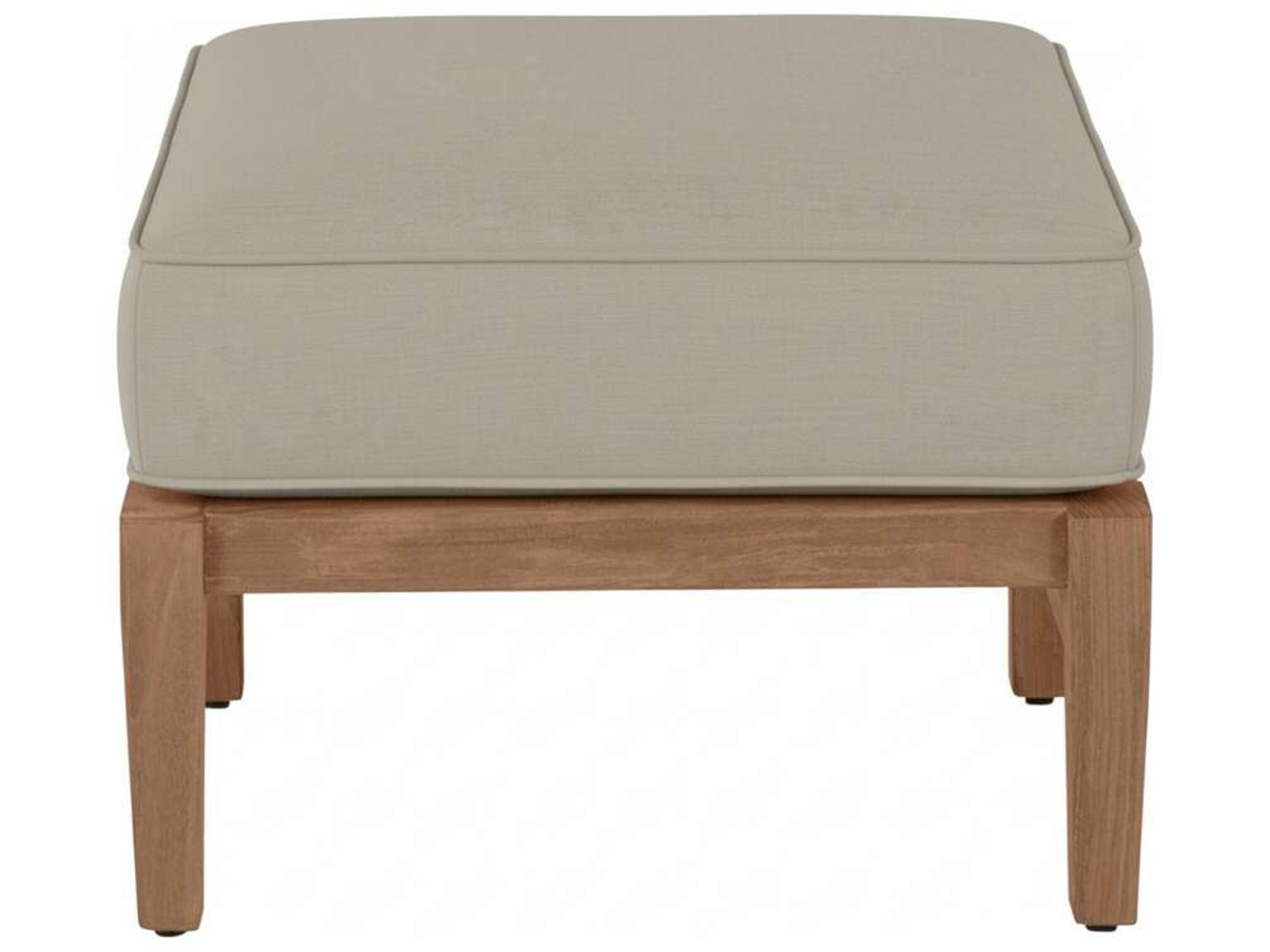 Summer Classics Croquet Teak Quick Ship Cushion Ottoman