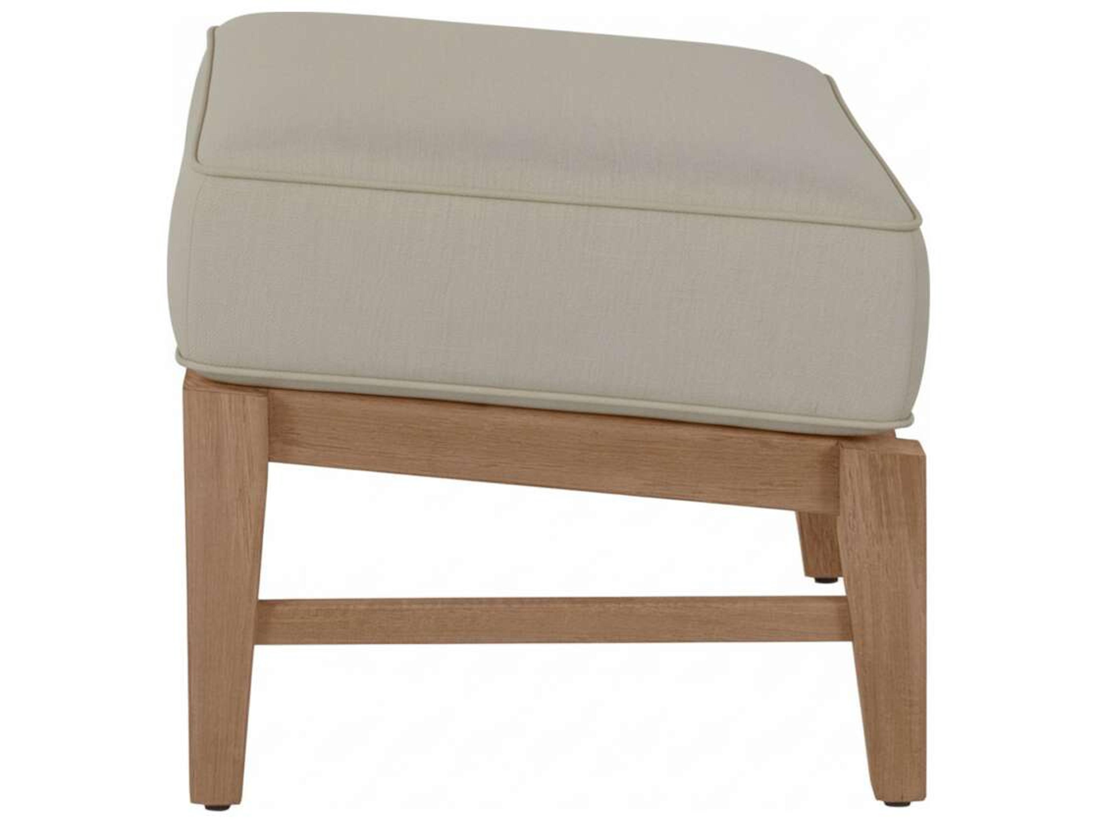 Summer Classics Croquet Teak Quick Ship Cushion Ottoman