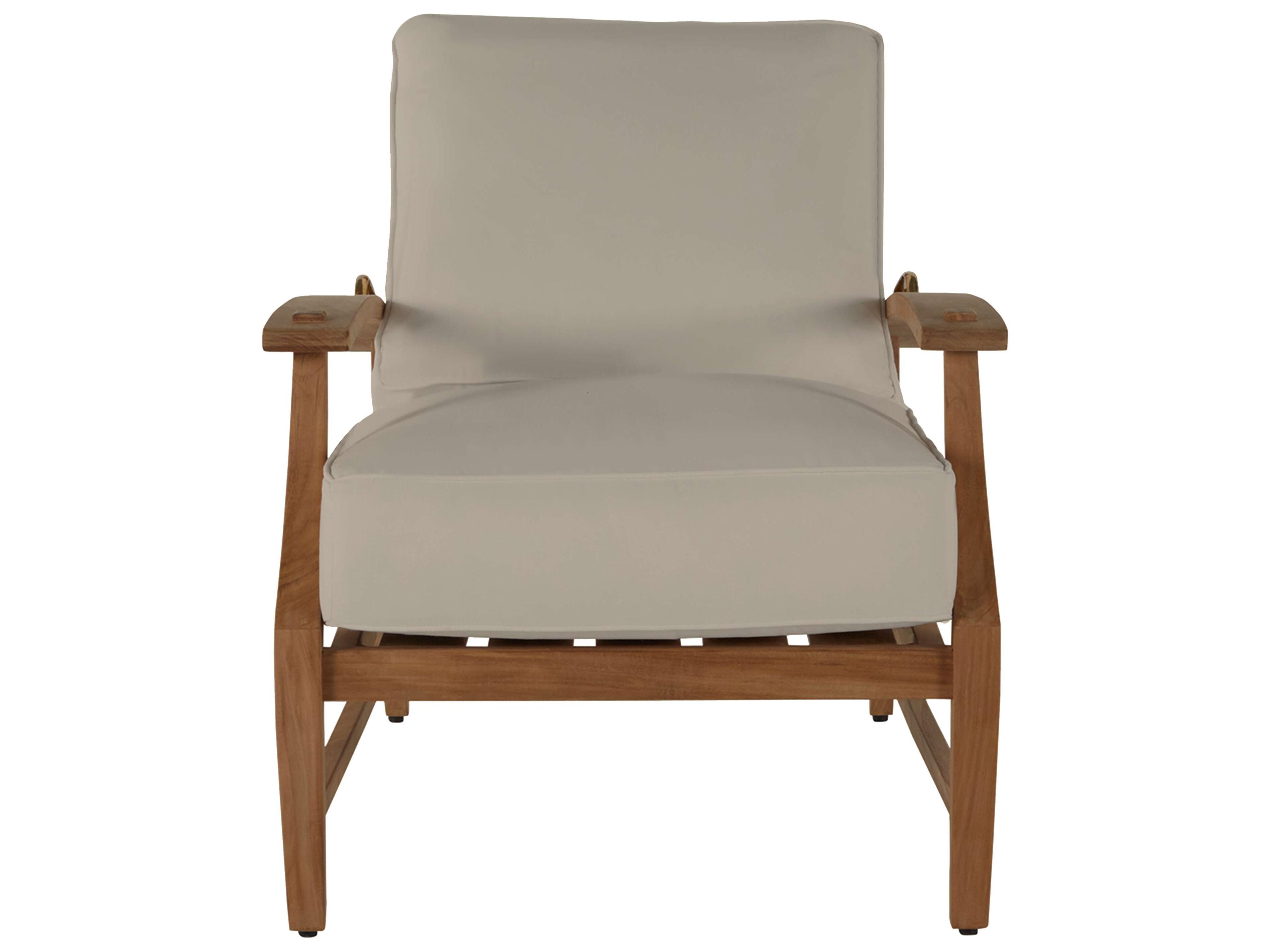 Summer Classics Croquet Teak Quick Ship Cushion Lounge Chair