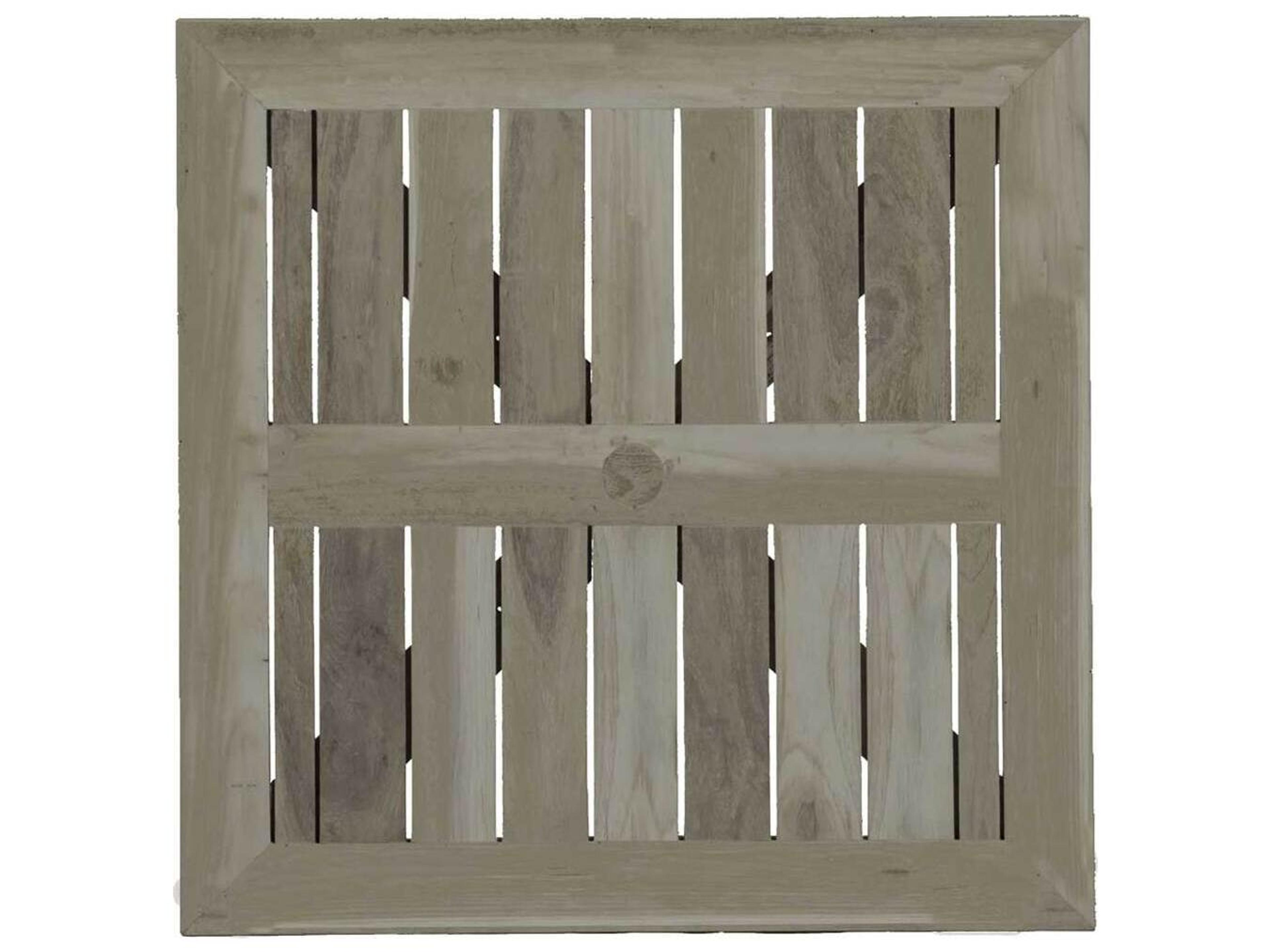 Club Teak Square Table Top with Umbrella Hole