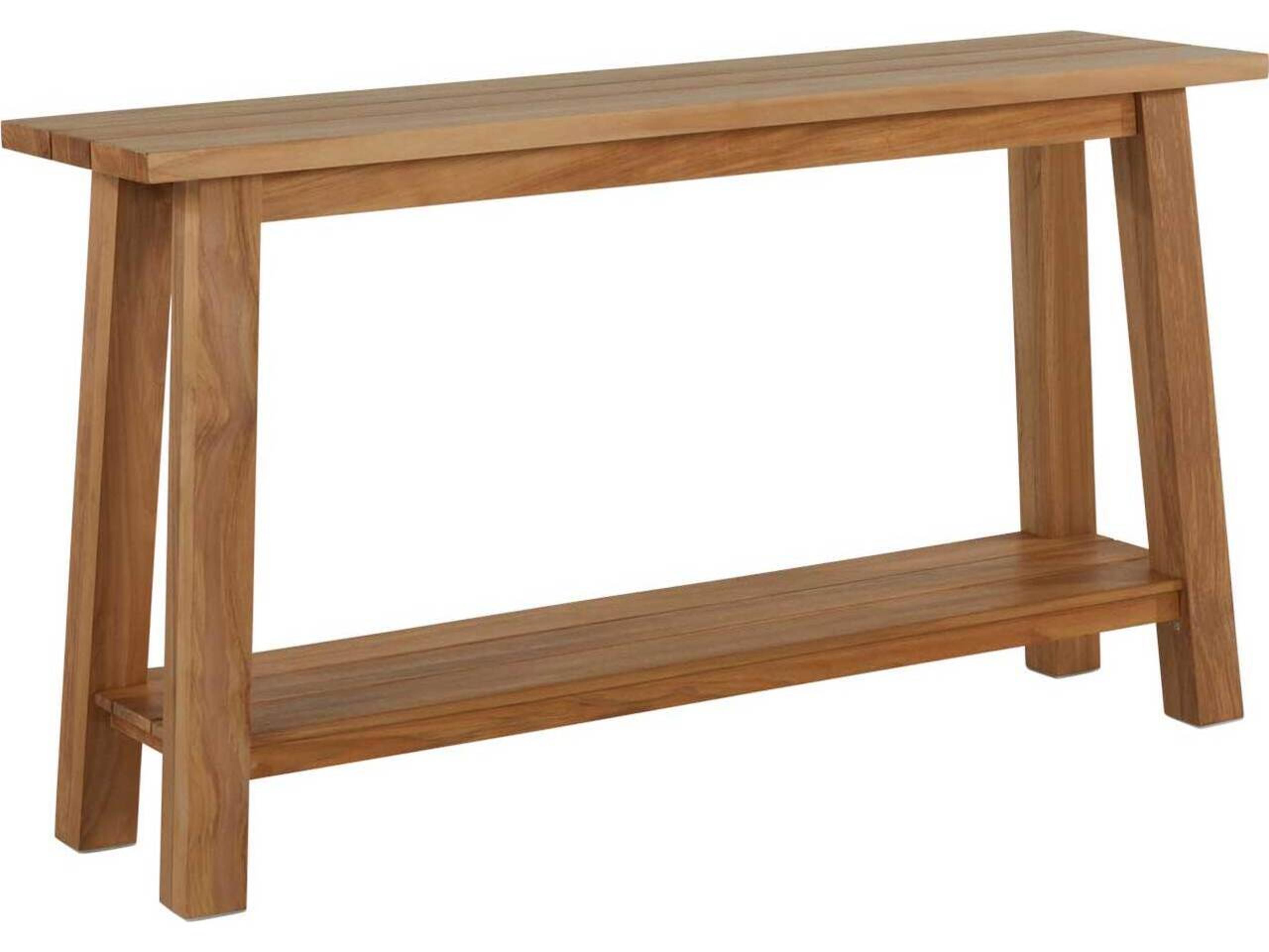 Paige Teak Natural Rectangular Console Table