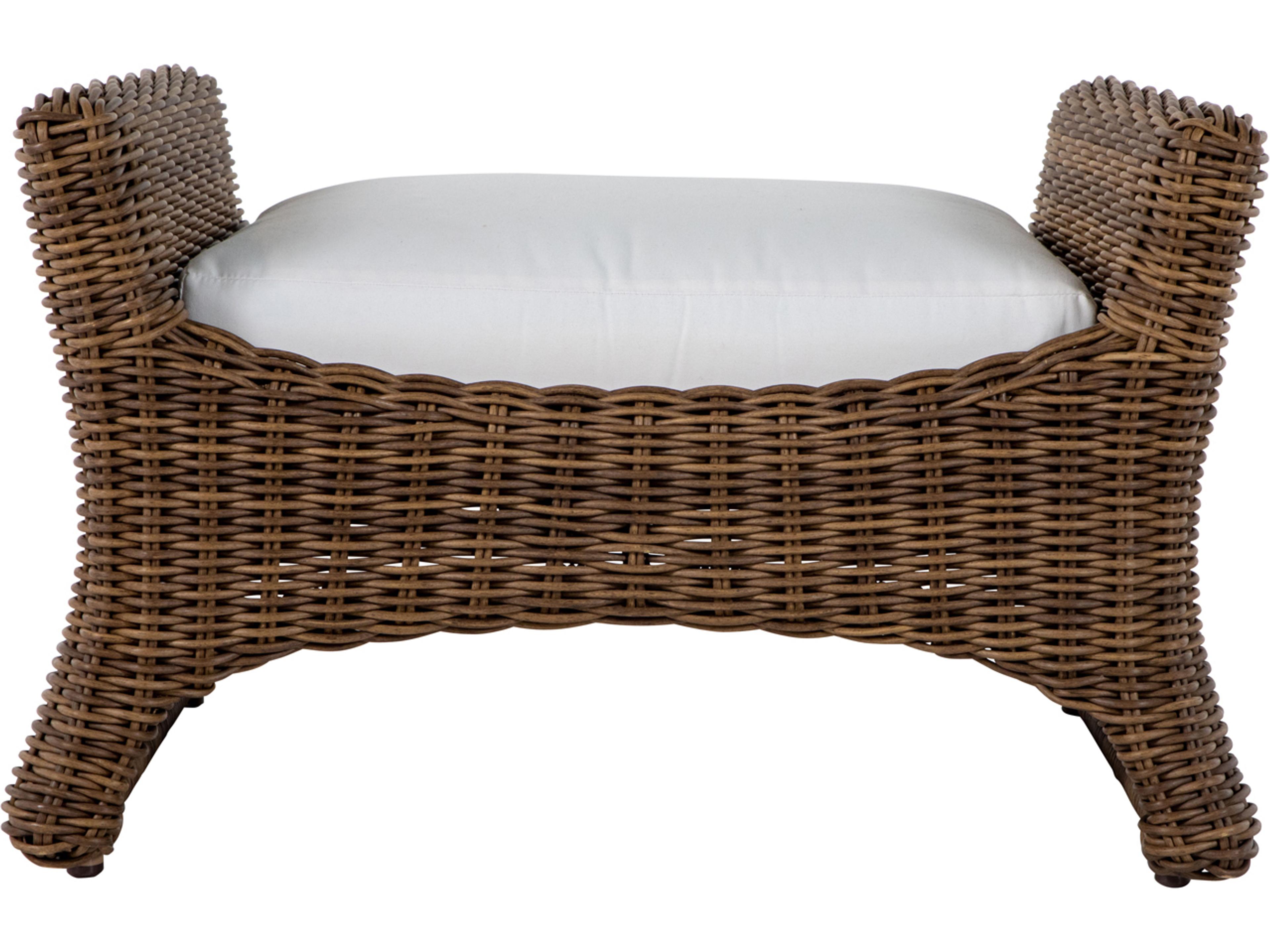 Gayle Wicker Raffia Small Patio Bench