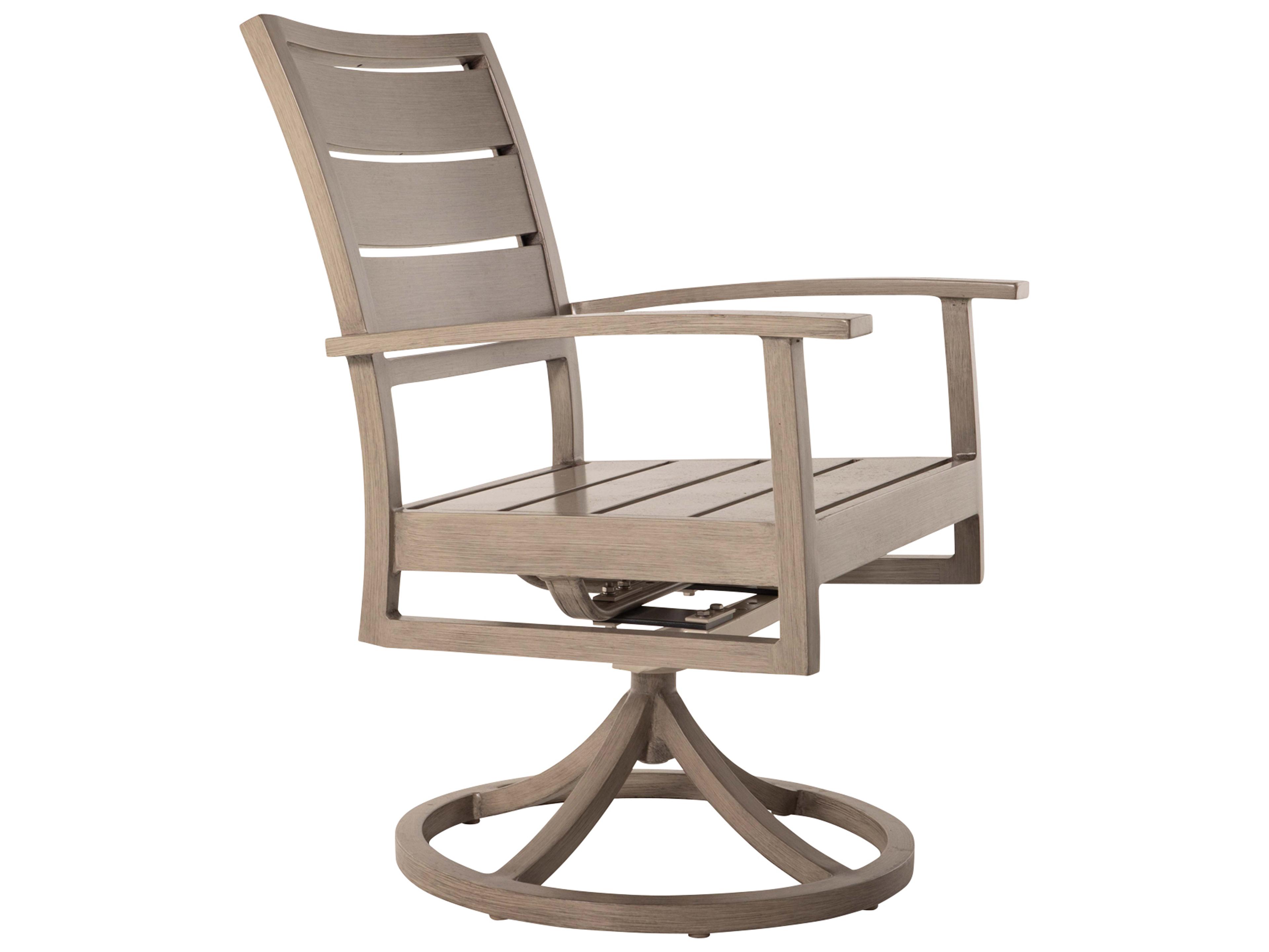 Charleston Aluminum Swivel Rocker Outdoor Dining Arm Chair