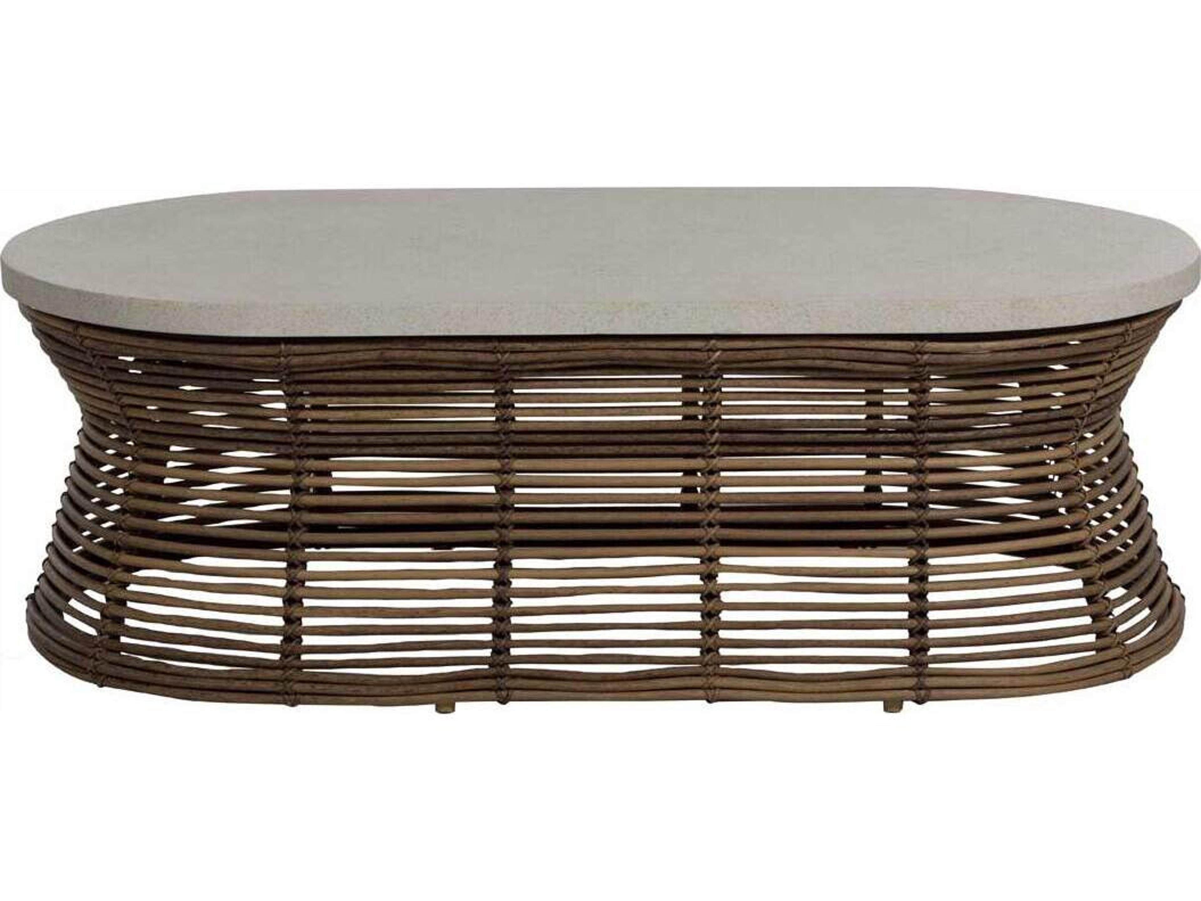 Harris Wicker Oval Outdoor Coffee Table