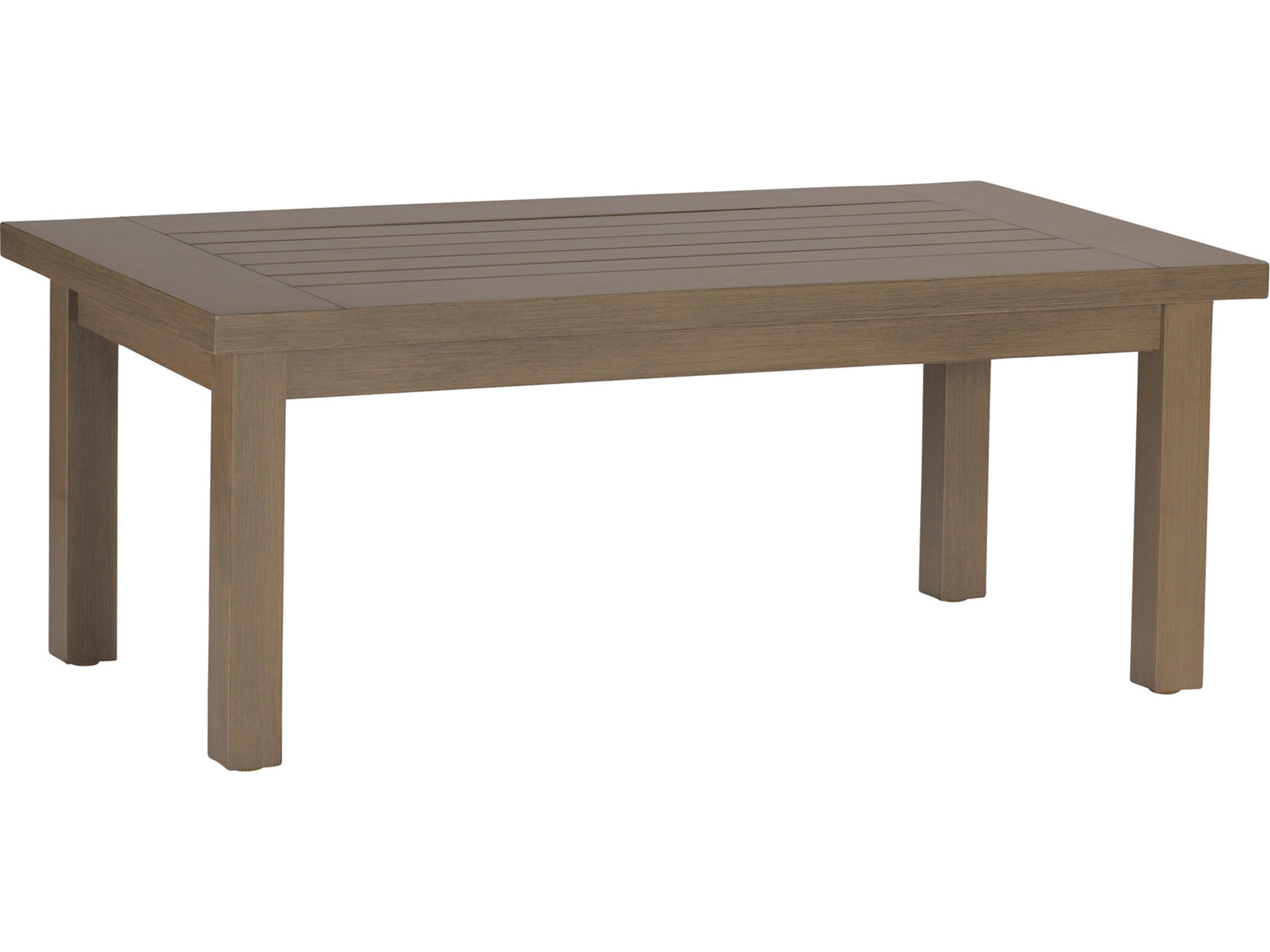 Club Aluminum Rectangular Outdoor Patio Coffee Table