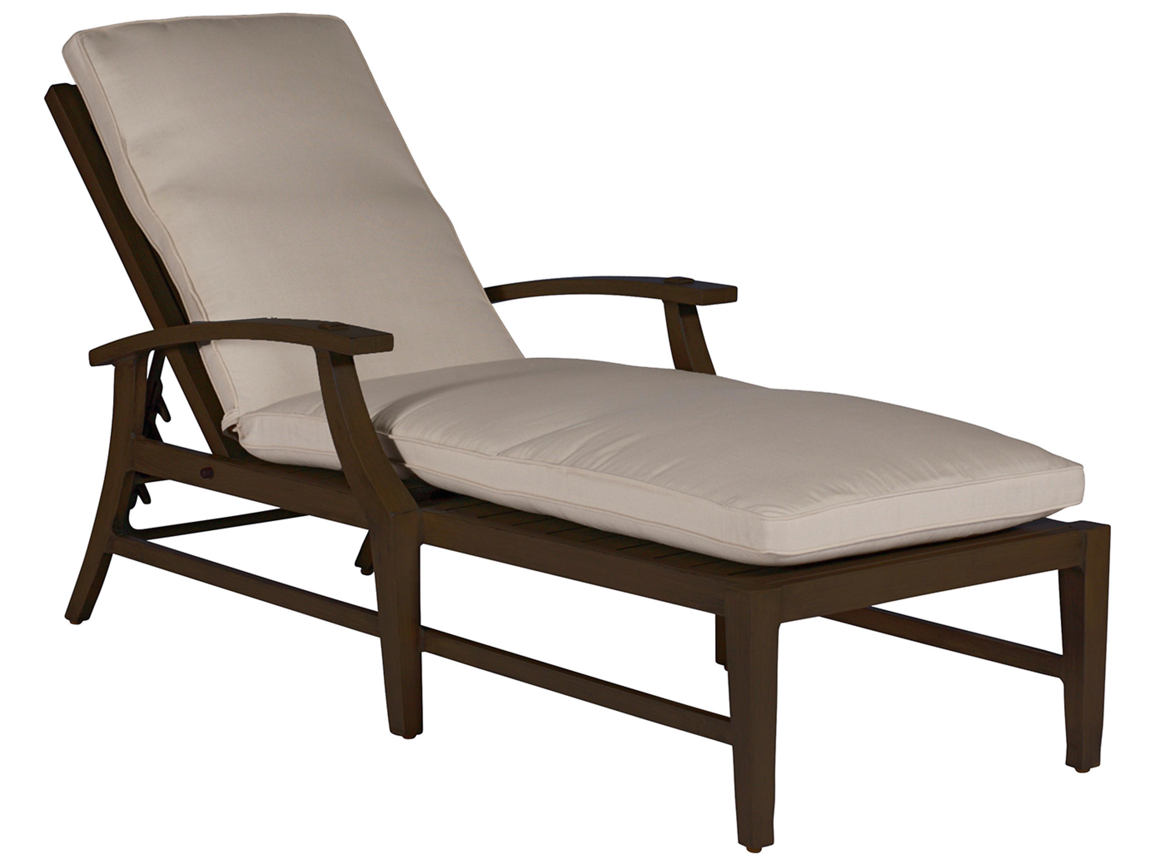 Summer Classics Croquet Aluminum Outdoor Patio Chaise Lounge with Cushion