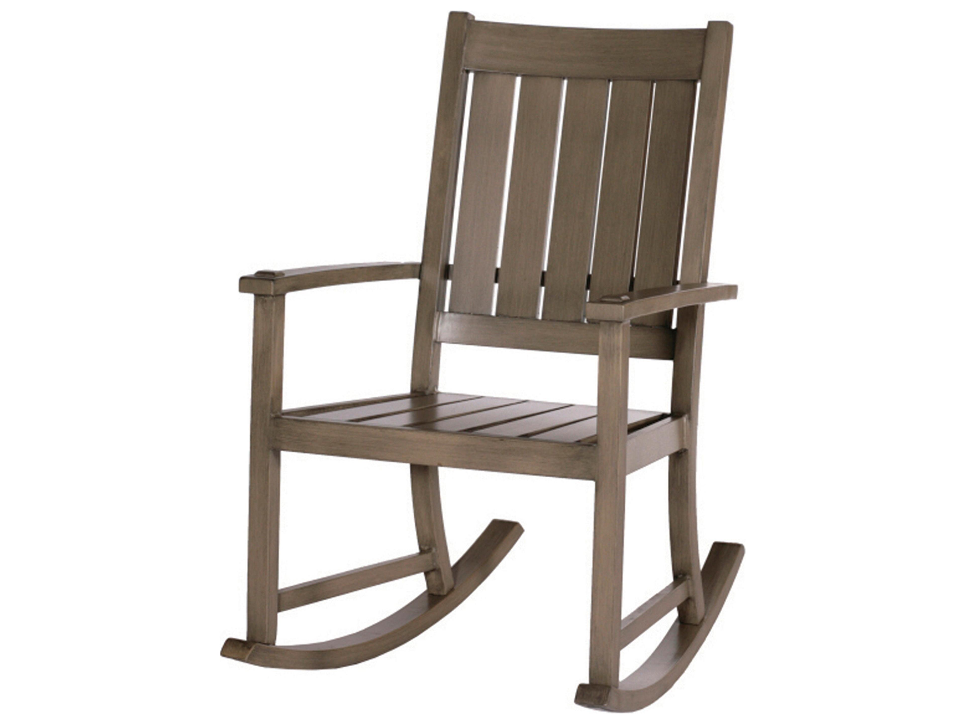 Summer Classics Club Aluminum Slatted Rocker Patio Lounge Chair