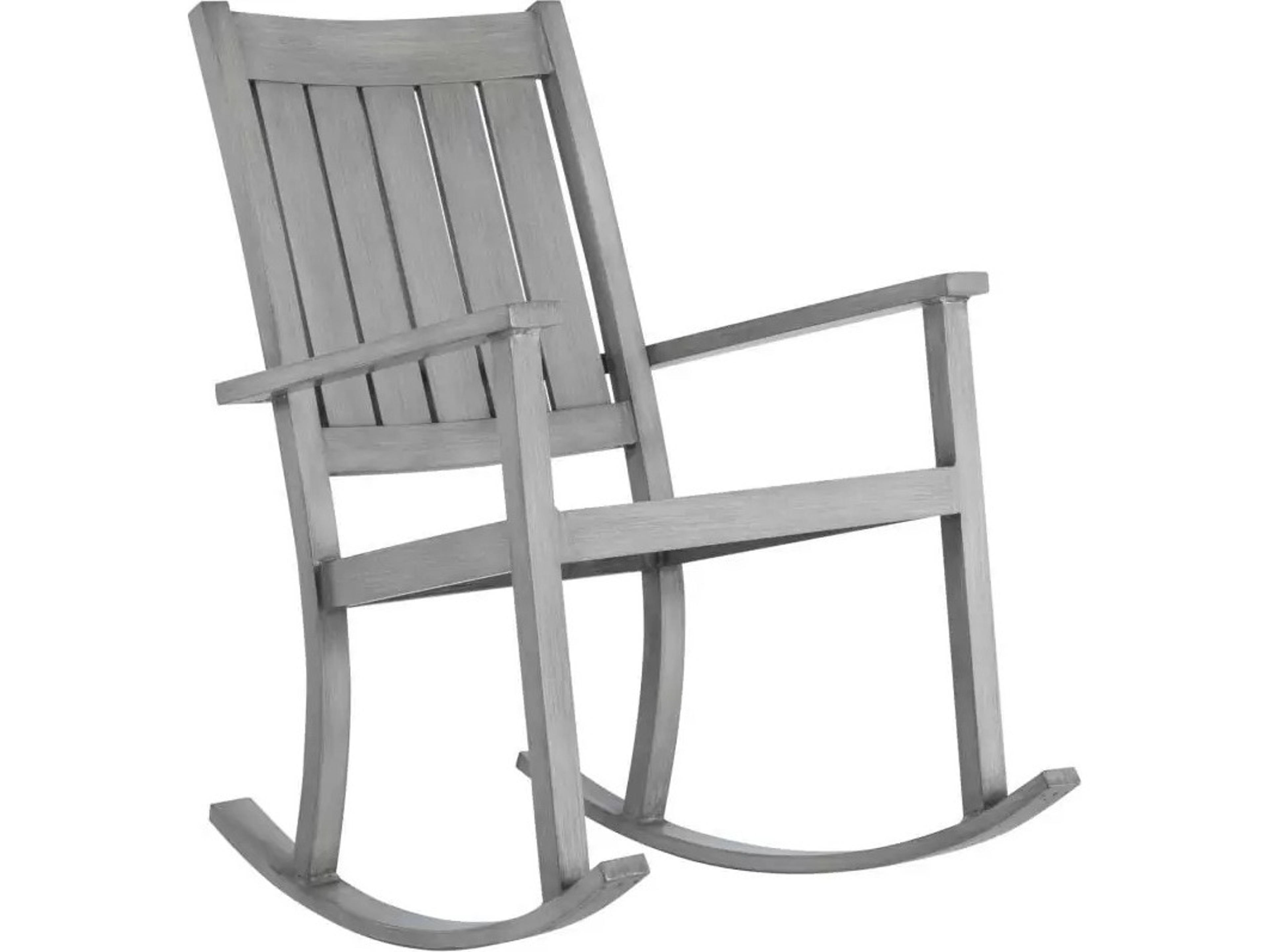 Club Aluminum Slatted Rocker in Oyster
