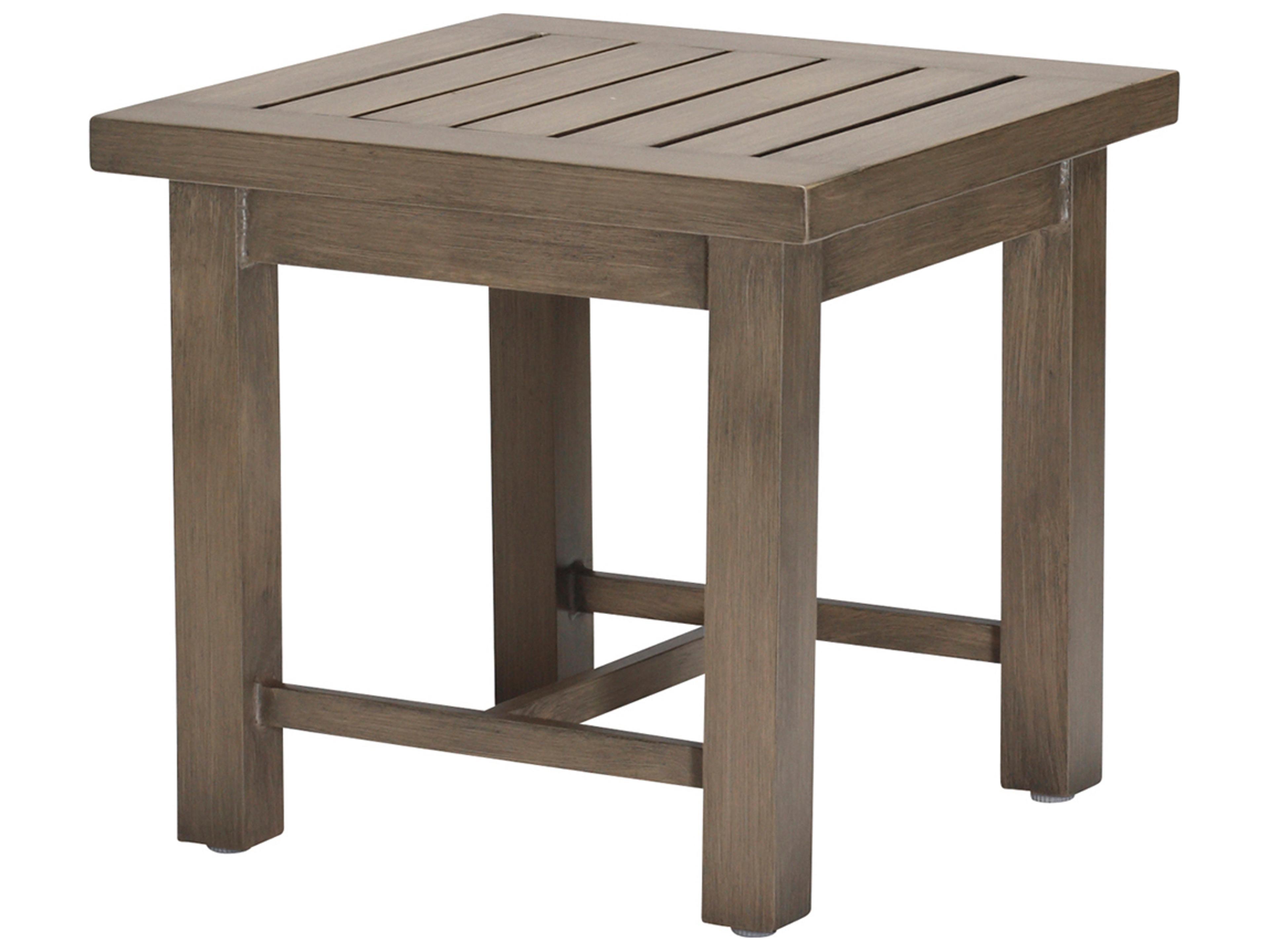 Club Aluminum Square Outdoor End Table