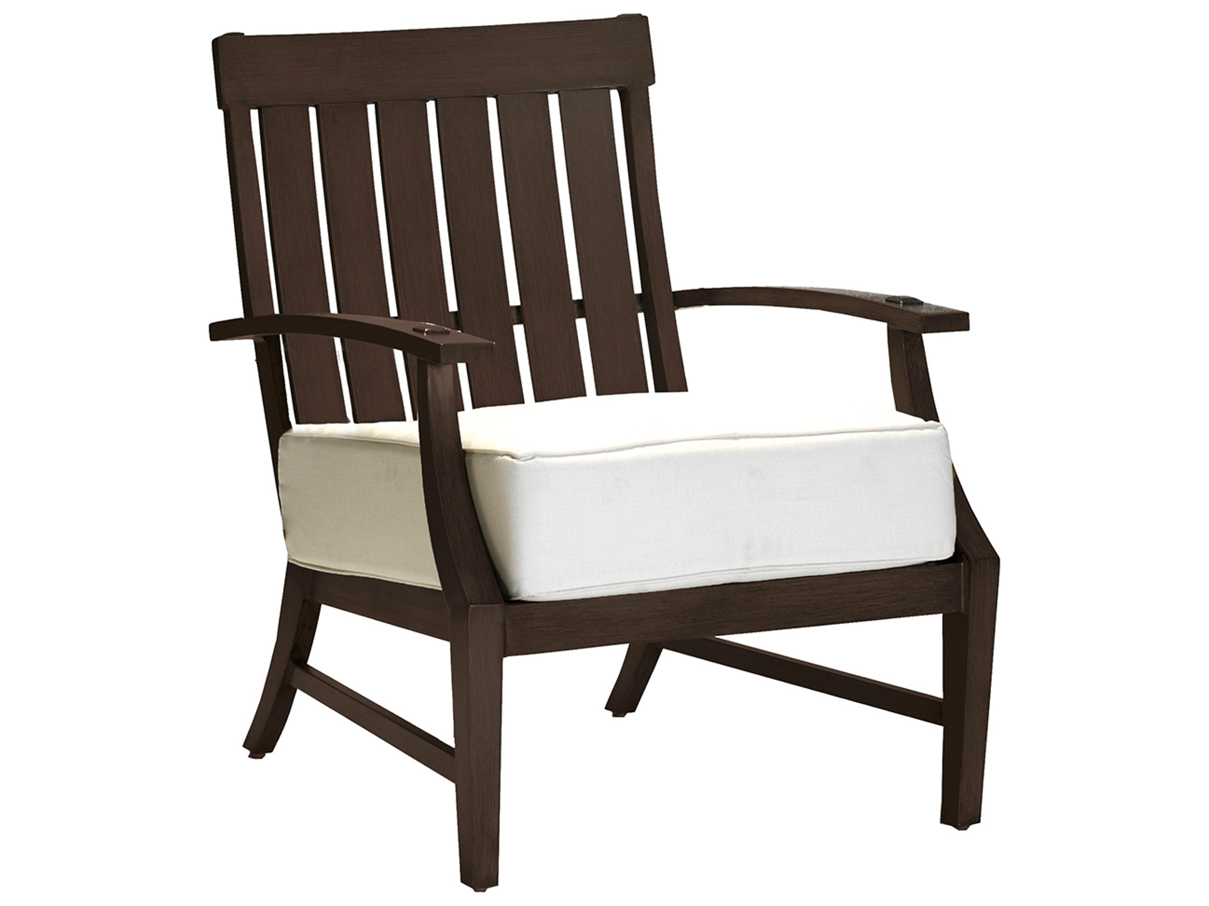 Summer Classics Croquet Aluminum Outdoor Lounge Chair with Cushion