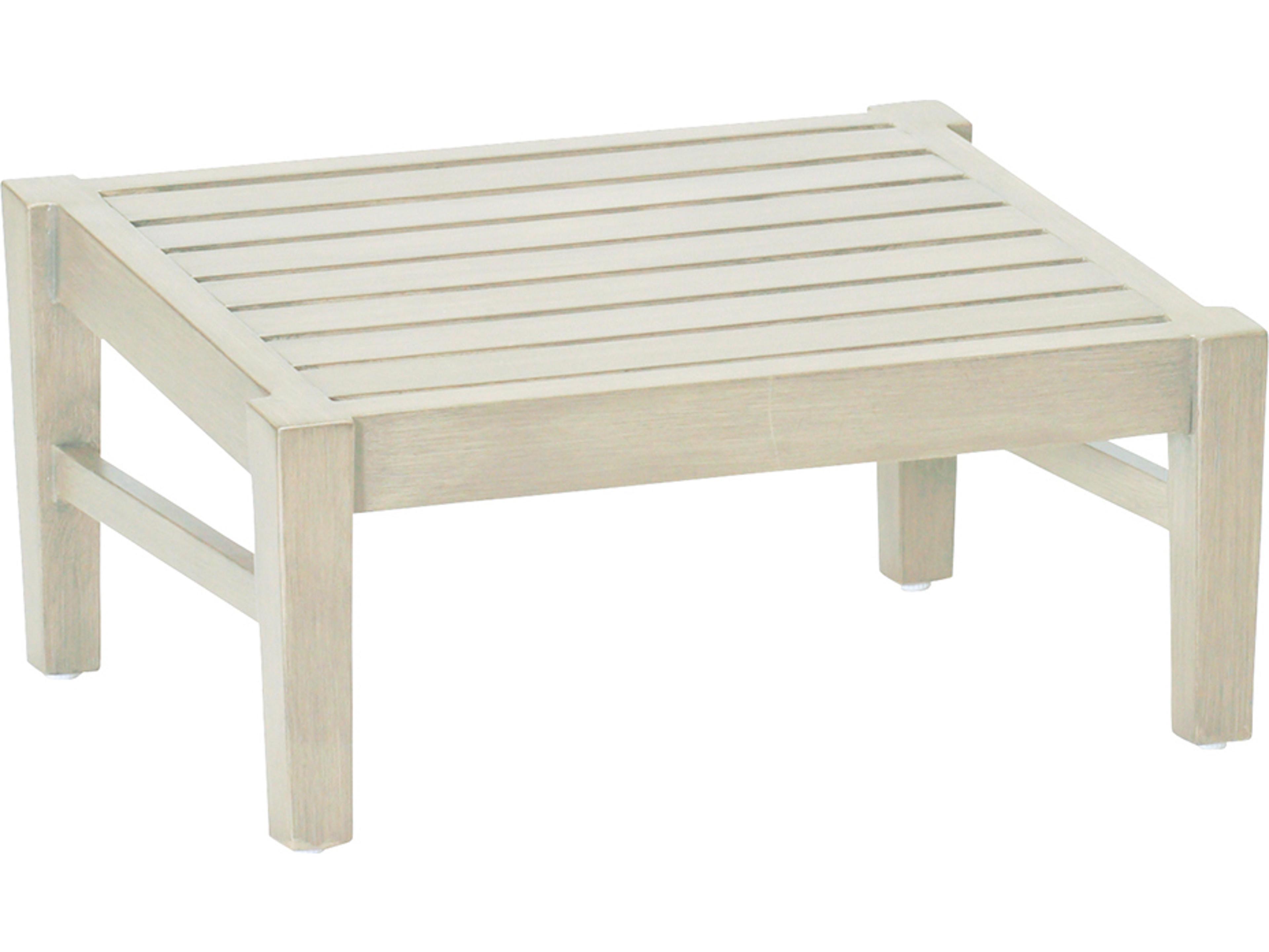 Summer Classics Croquet Aluminum Outdoor Patio Ottoman with Cushion