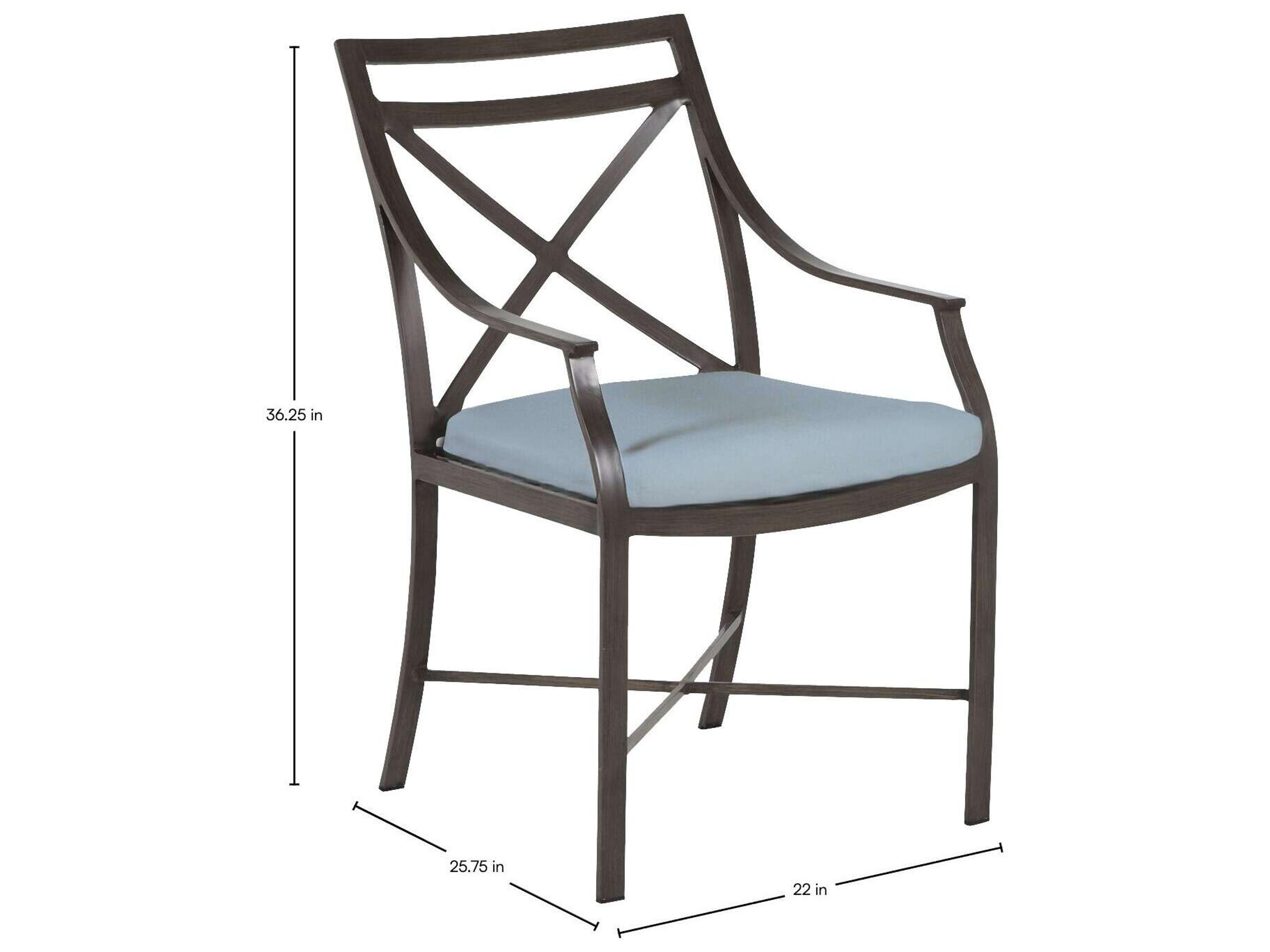 Summer Classics Monaco Quick Ship Wrought Aluminum Cushion Dining Chair