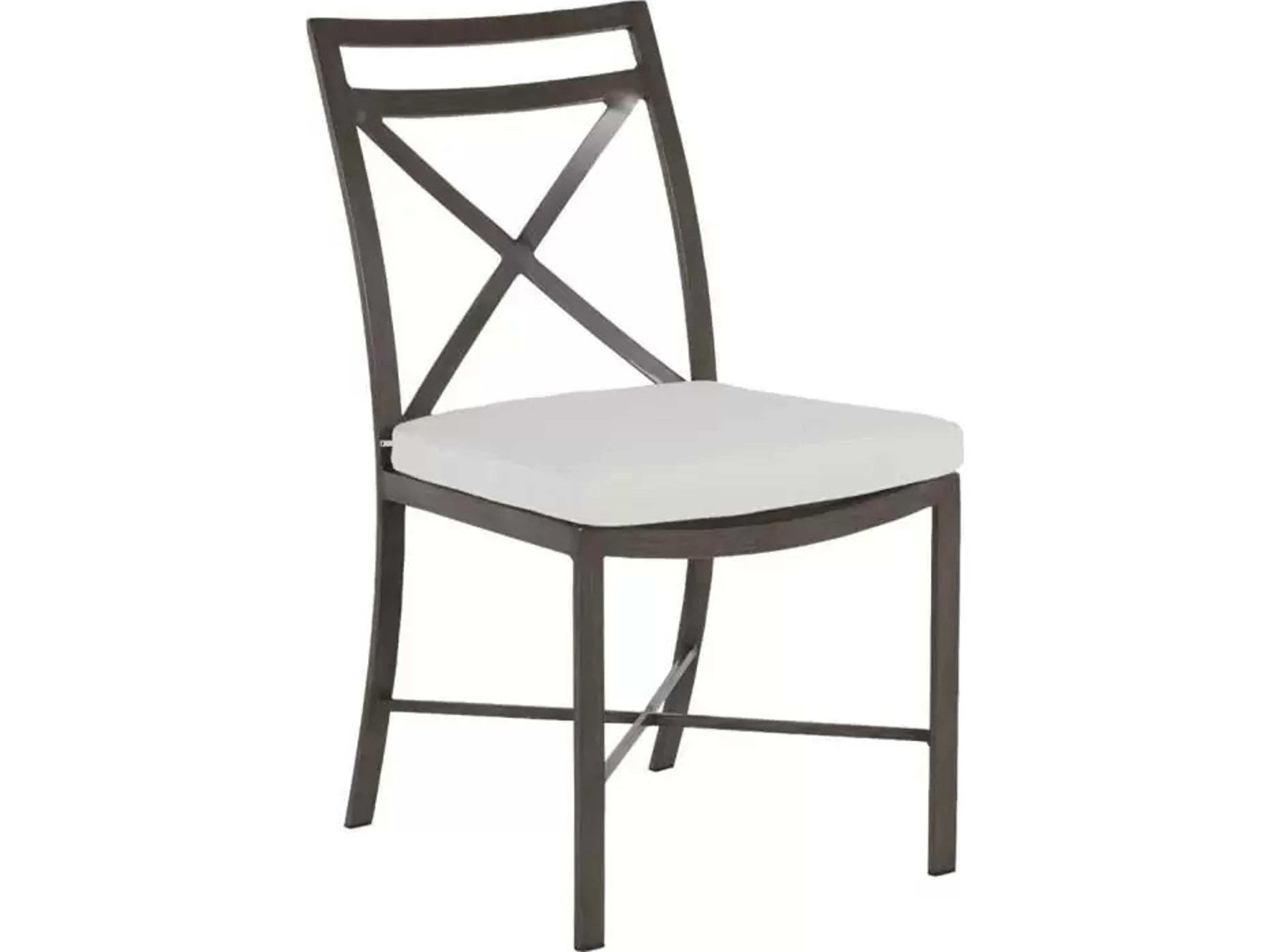 Monaco Aluminum Slate Gray Dining Side Chair