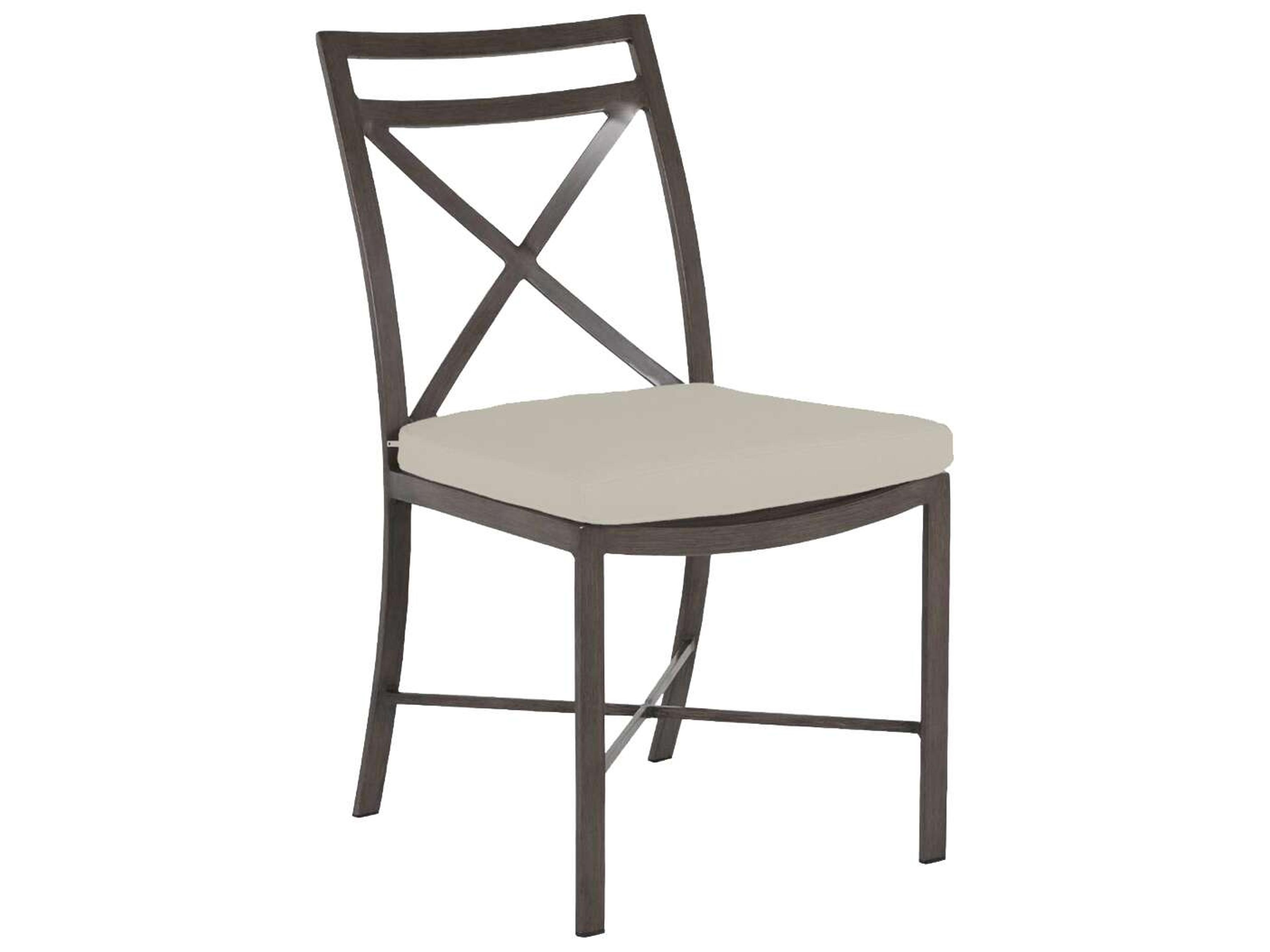 Monaco Quick Ship Wrought Aluminum Cushion Dining Chair