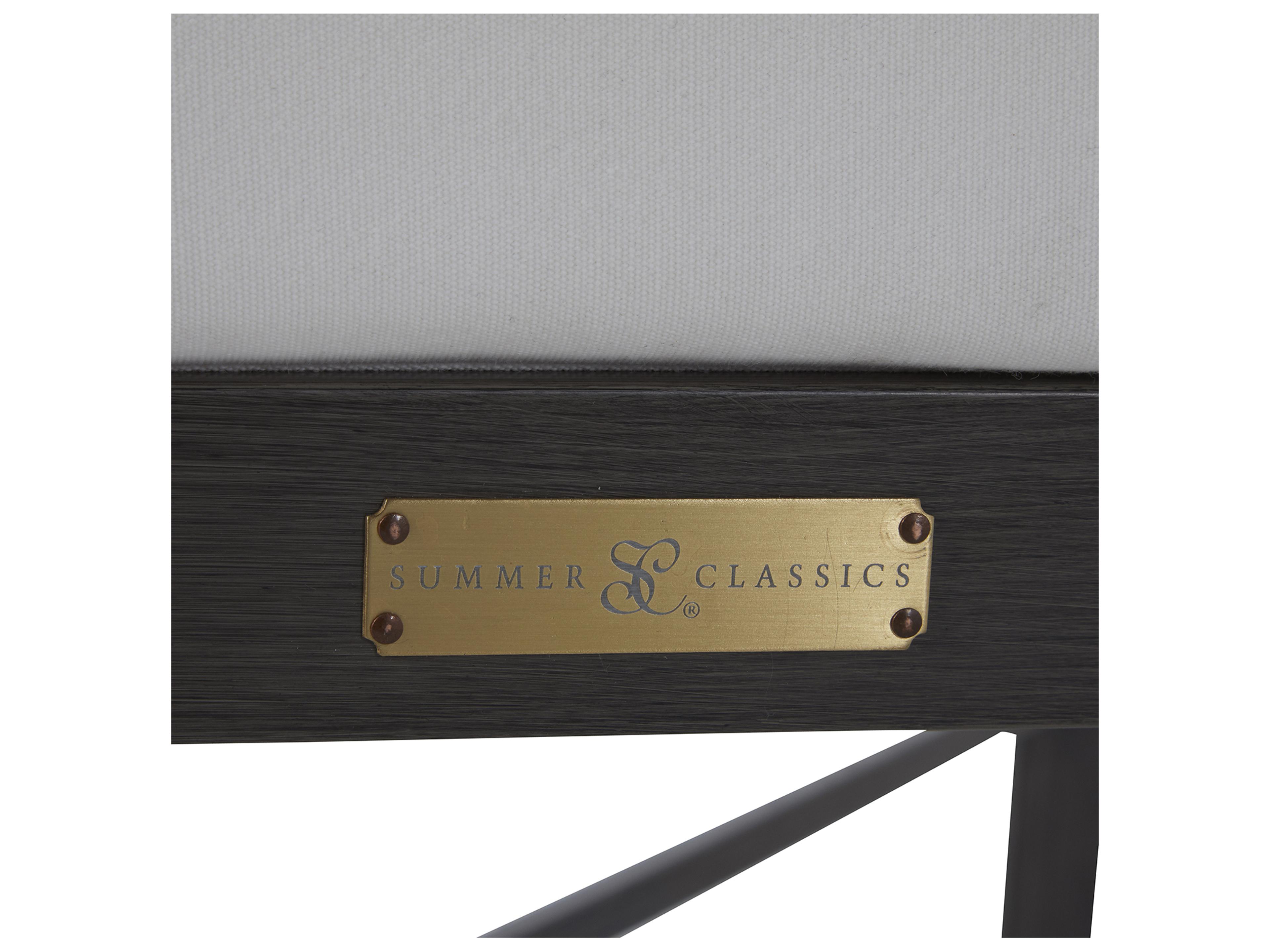 Summer Classics Monaco Aluminum Outdoor Patio Ottoman