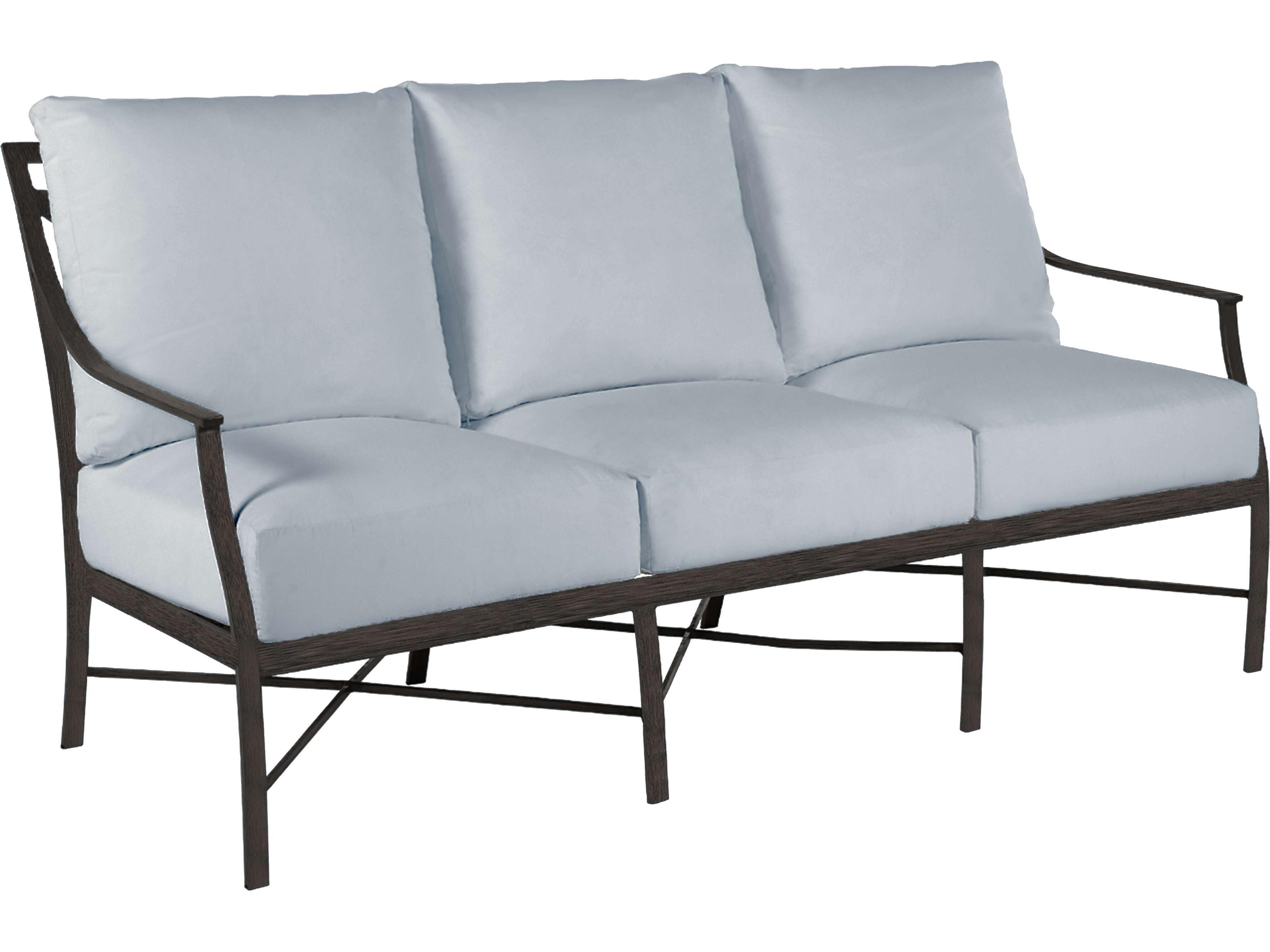 Monaco Quick Ship Wrought Aluminum Cushion Sofa