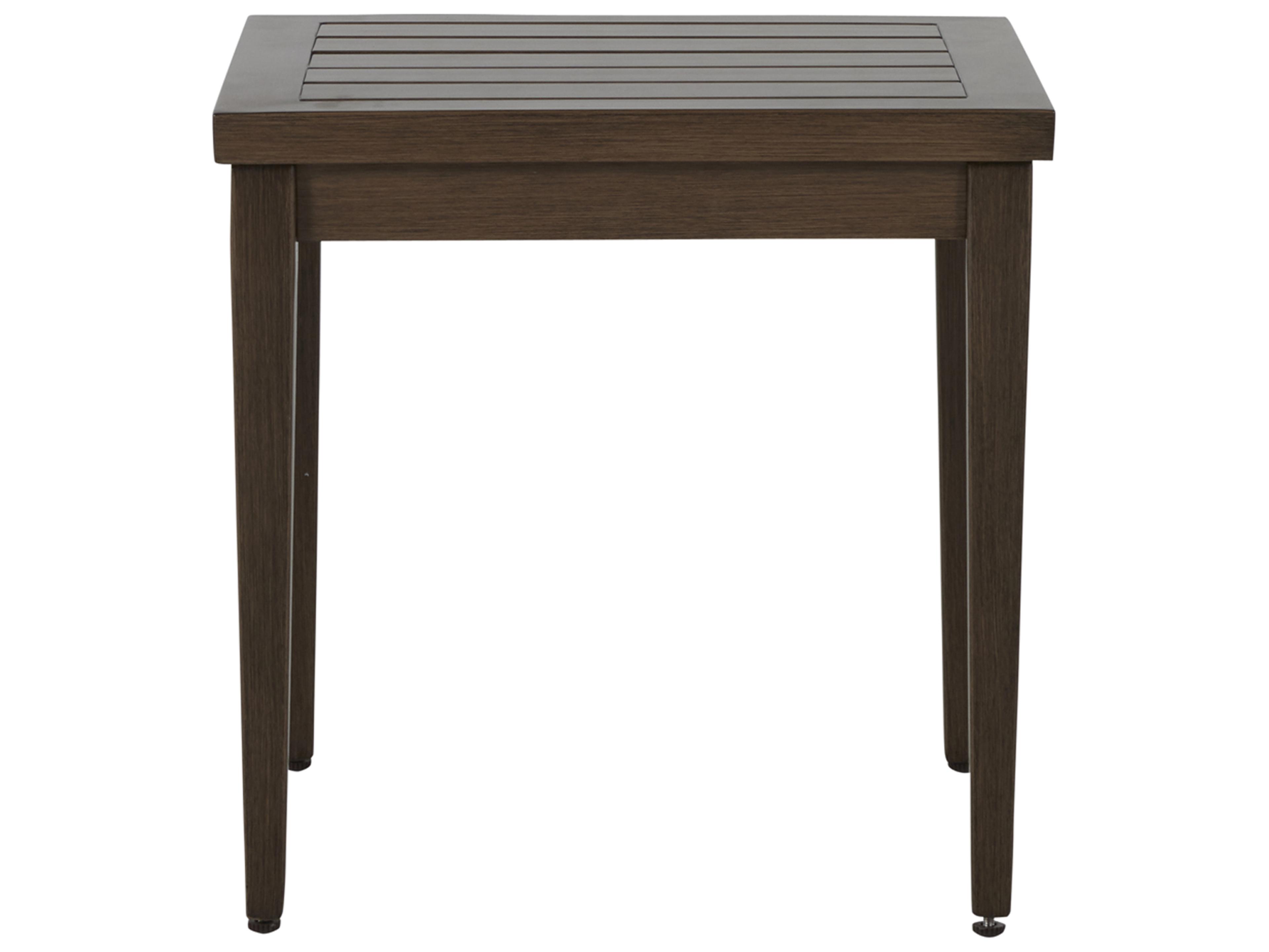 Summer Classics Brookside Aluminum Square Outdoor Patio End Table