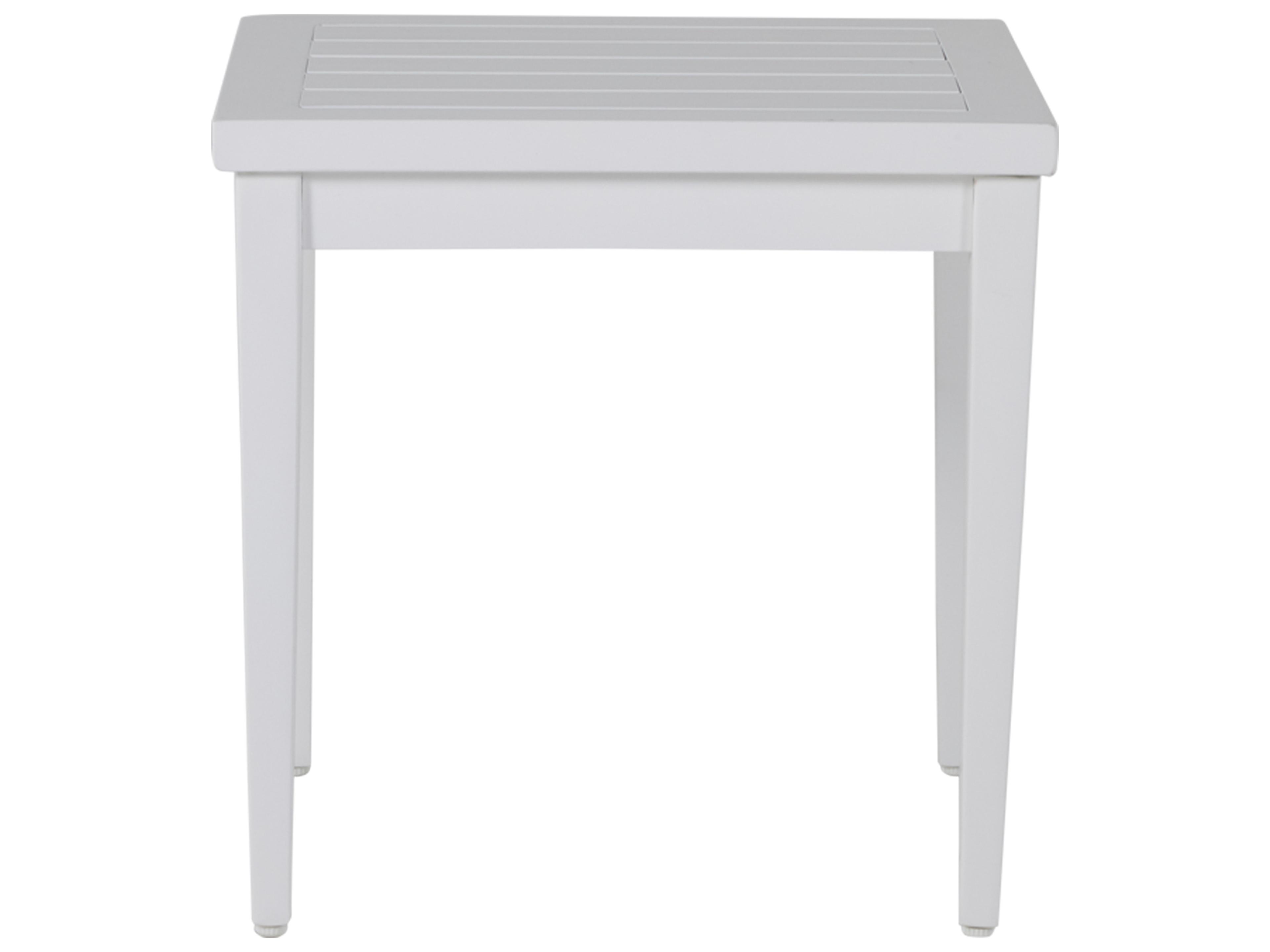 Summer Classics Brookside Aluminum Square Outdoor Patio End Table