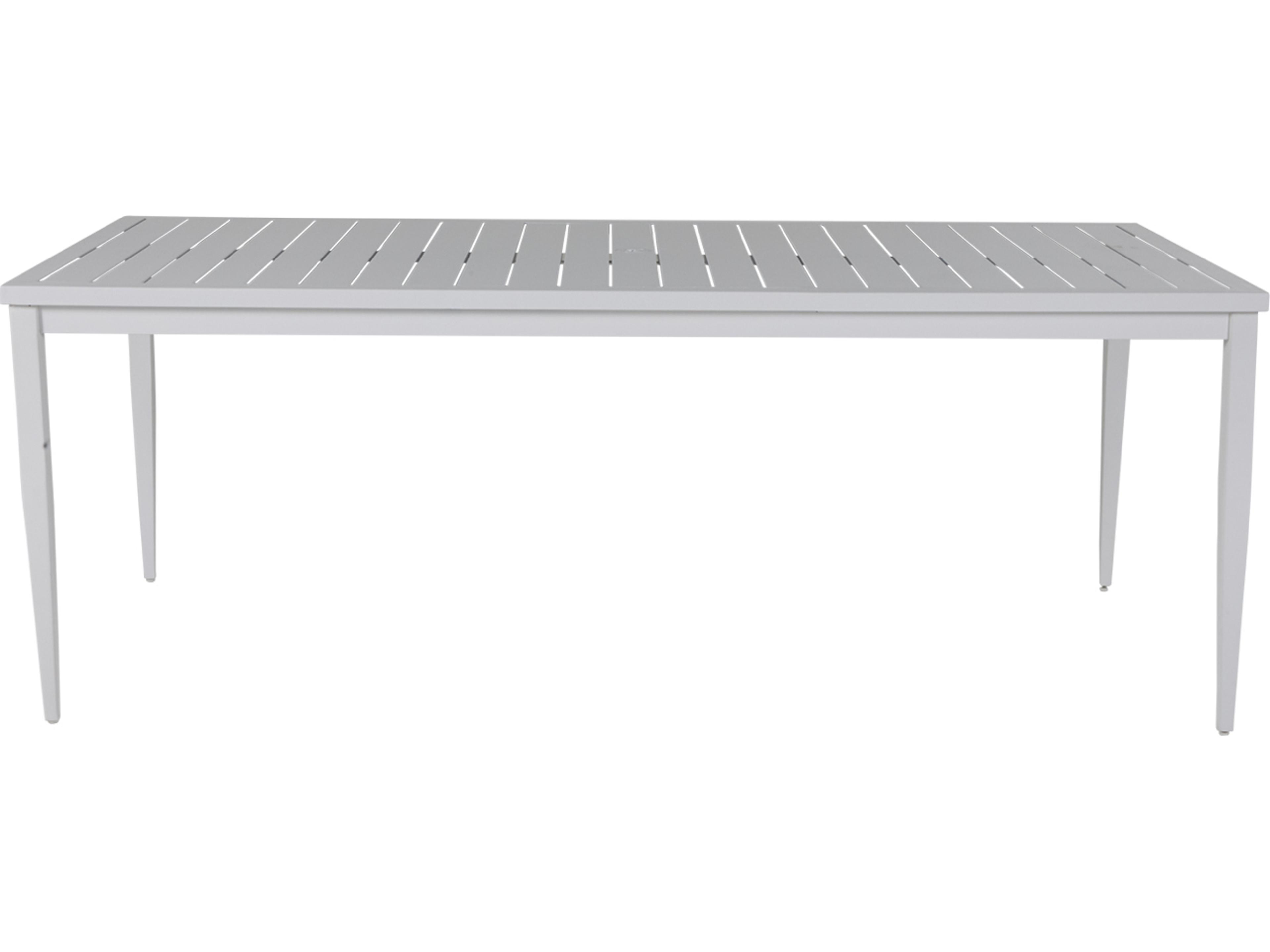 Summer Classics Brookside Aluminum Rectangular Patio Dining Table