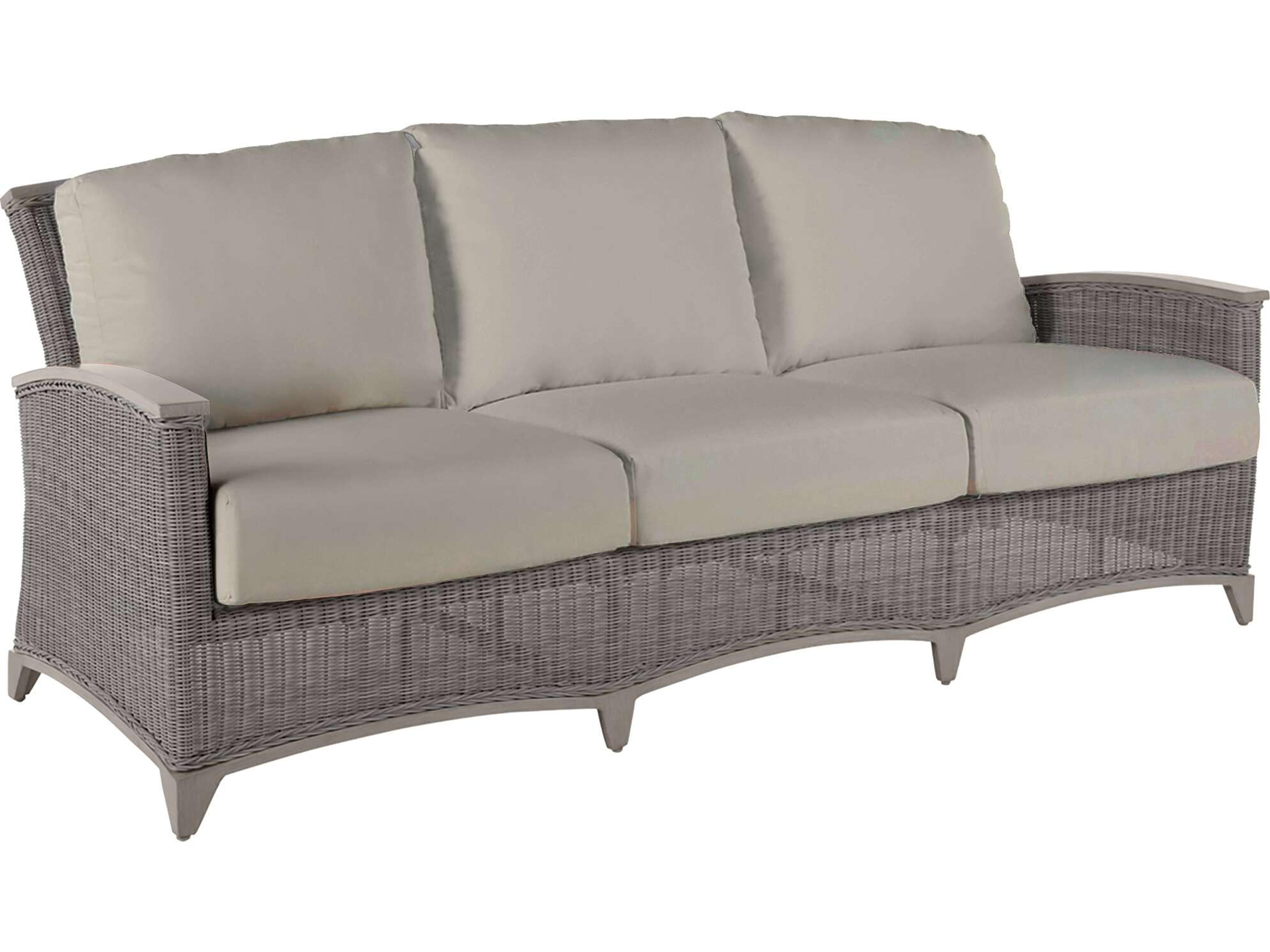 Astoria Quick Ship Wrought Aluminum Wicker Sofa
