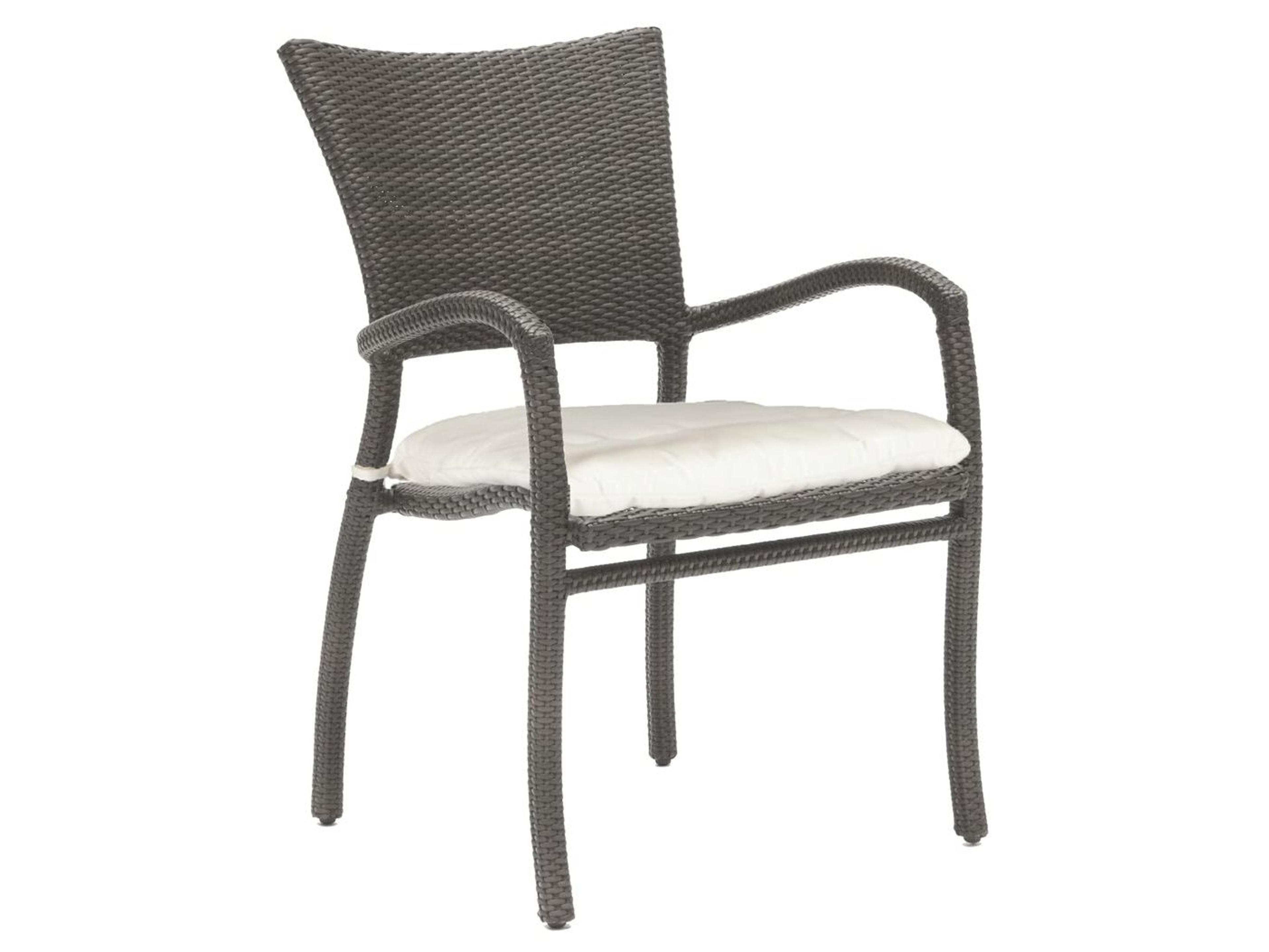 Skye Wicker Outdoor Arm Chair Stackable Dining Chair