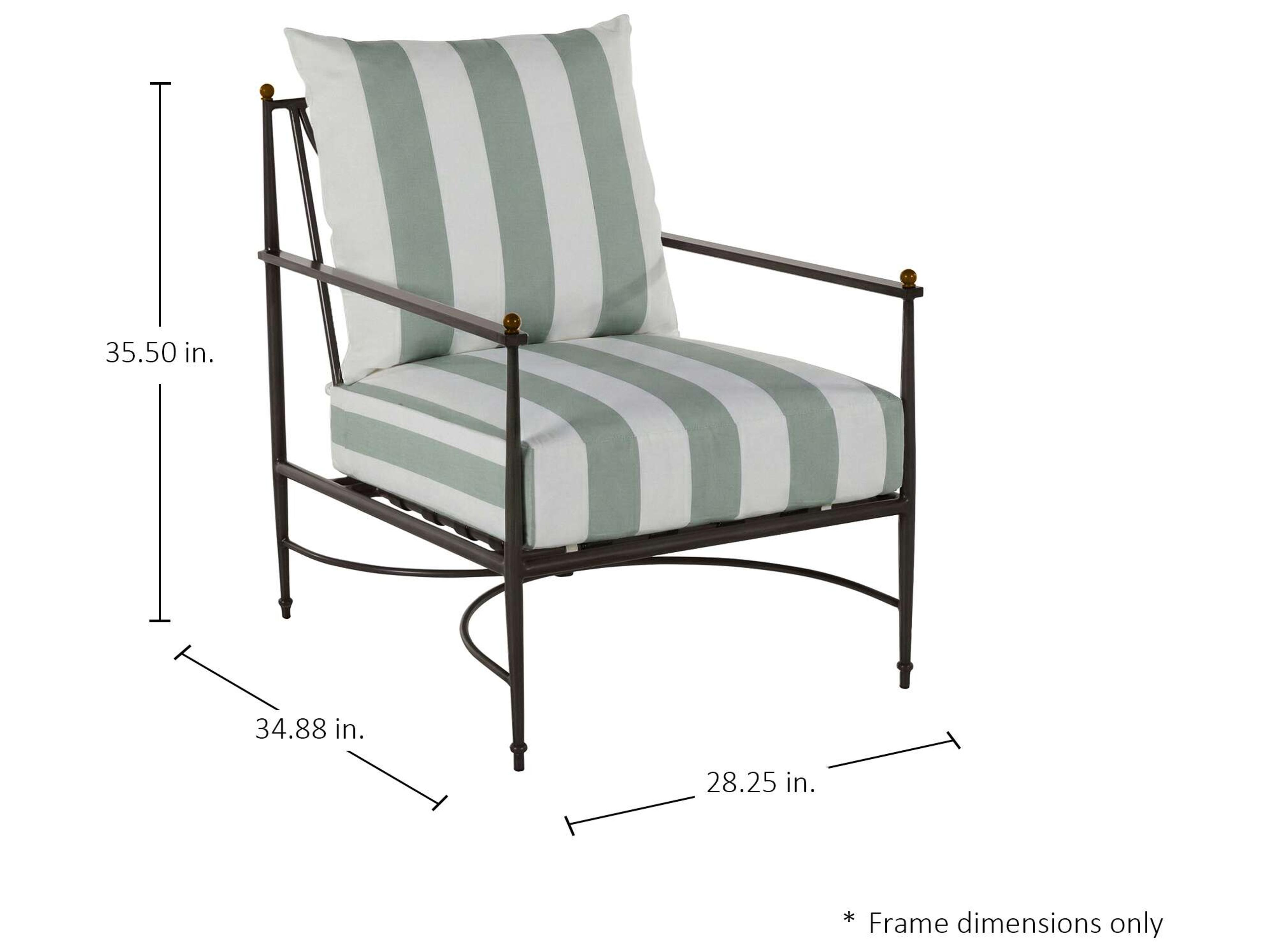 Summer Classics Roma Quick Ship Wrought Aluminum Cushion Lounge Chair