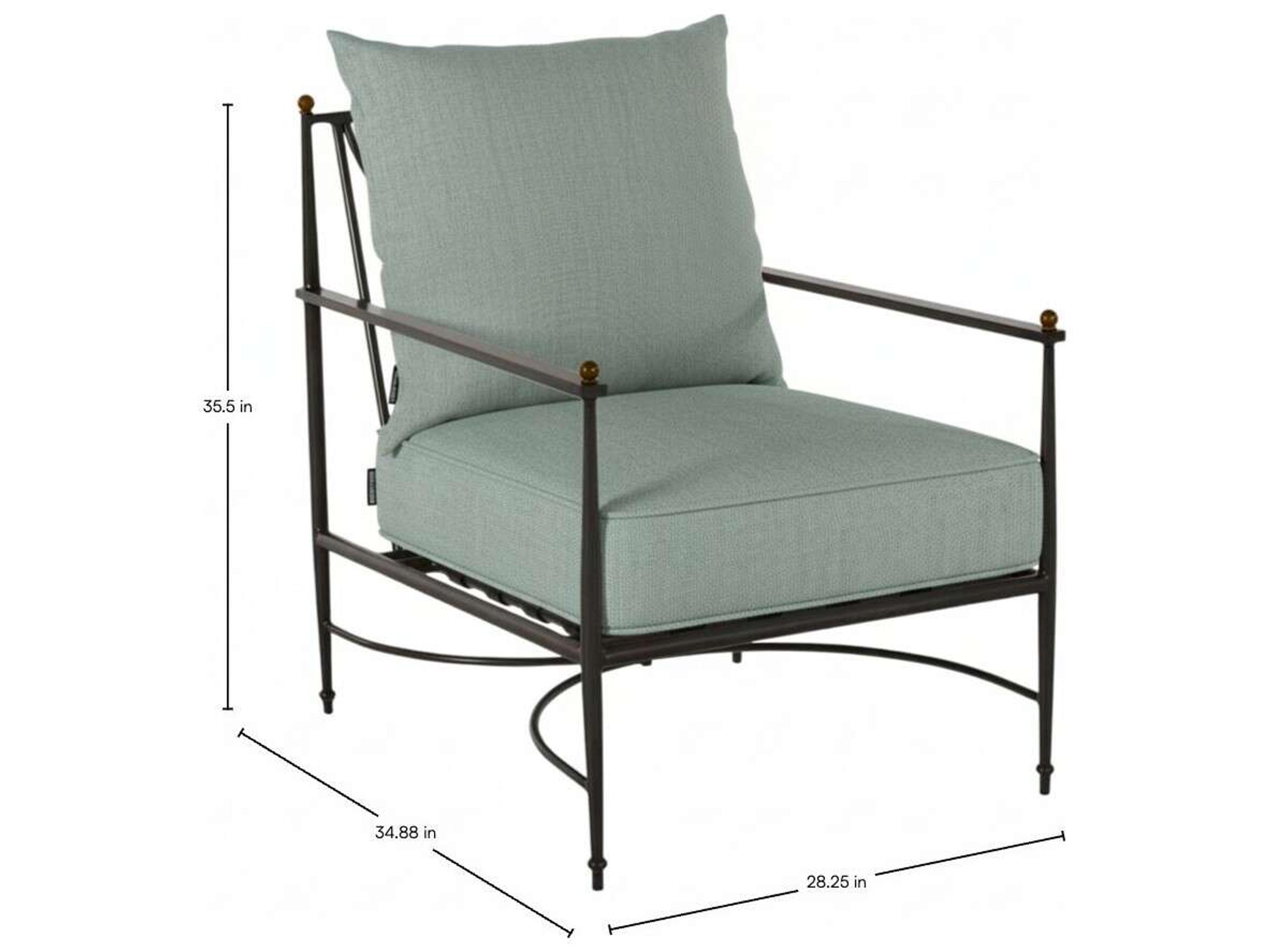 Summer Classics Roma Quick Ship Wrought Aluminum Cushion Lounge Chair