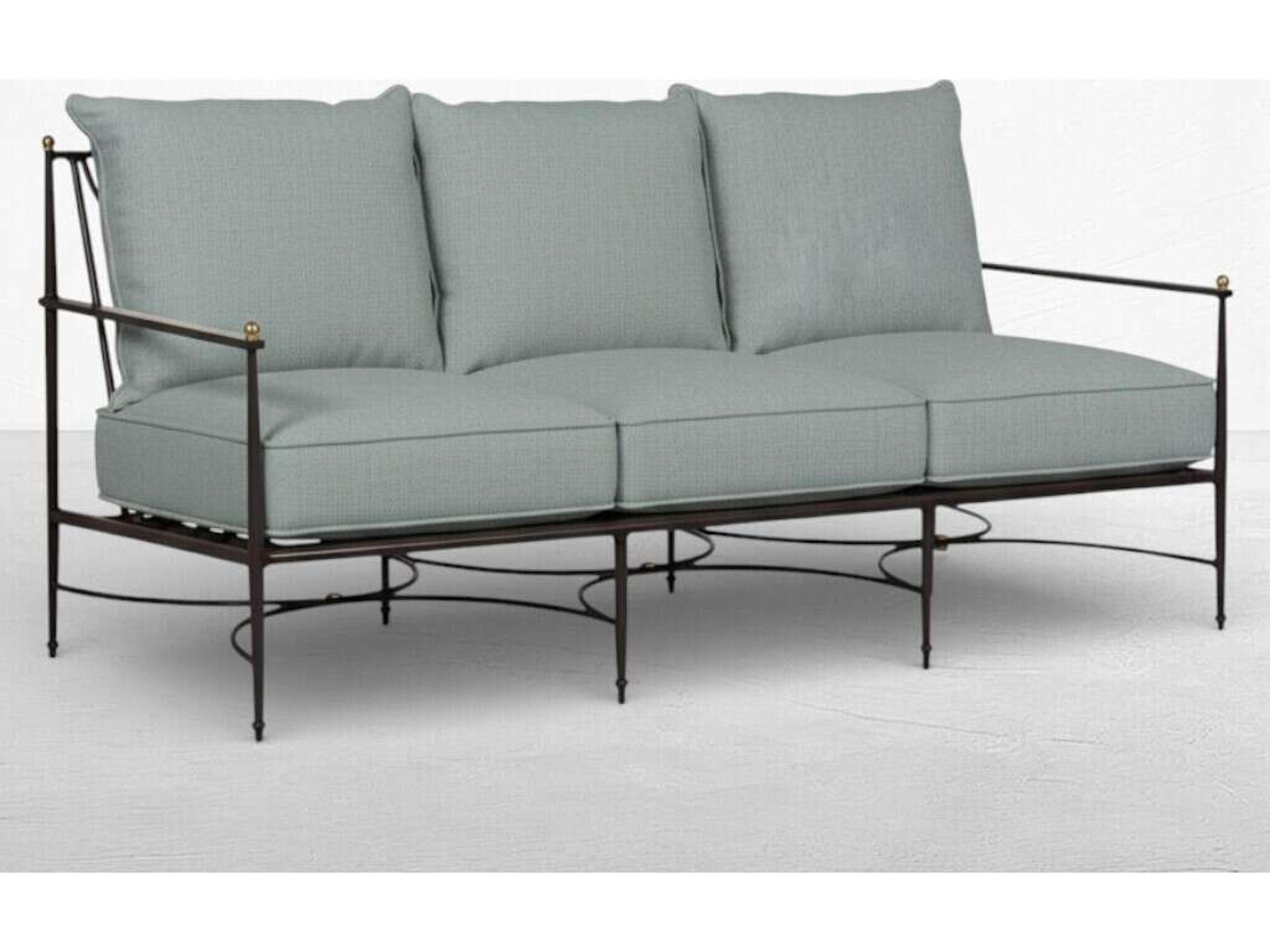 Summer Classics Roma Quick Ship Wrought Aluminum Cushion Sofa