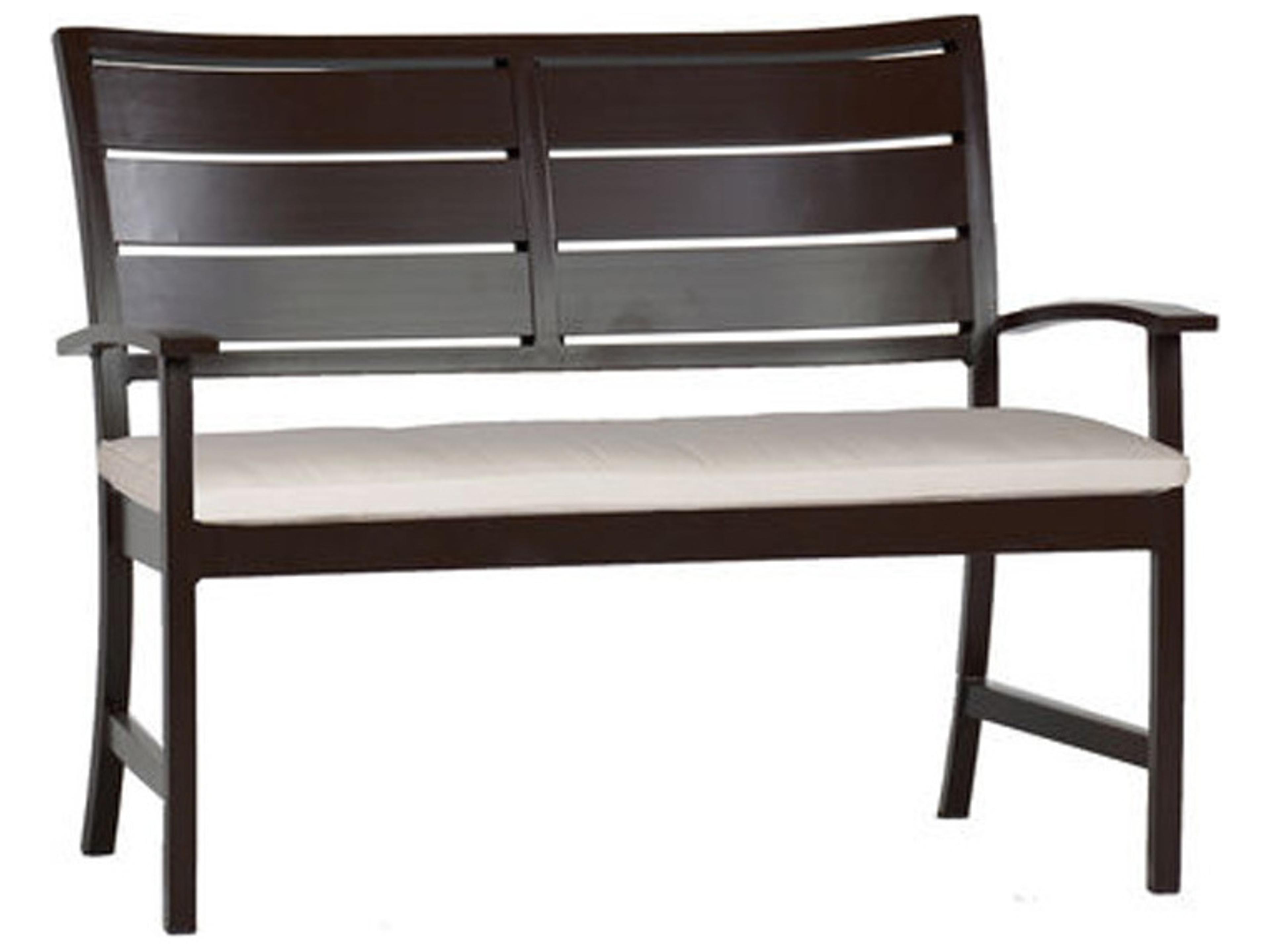 Charleston Aluminum Cushion Patio Bench