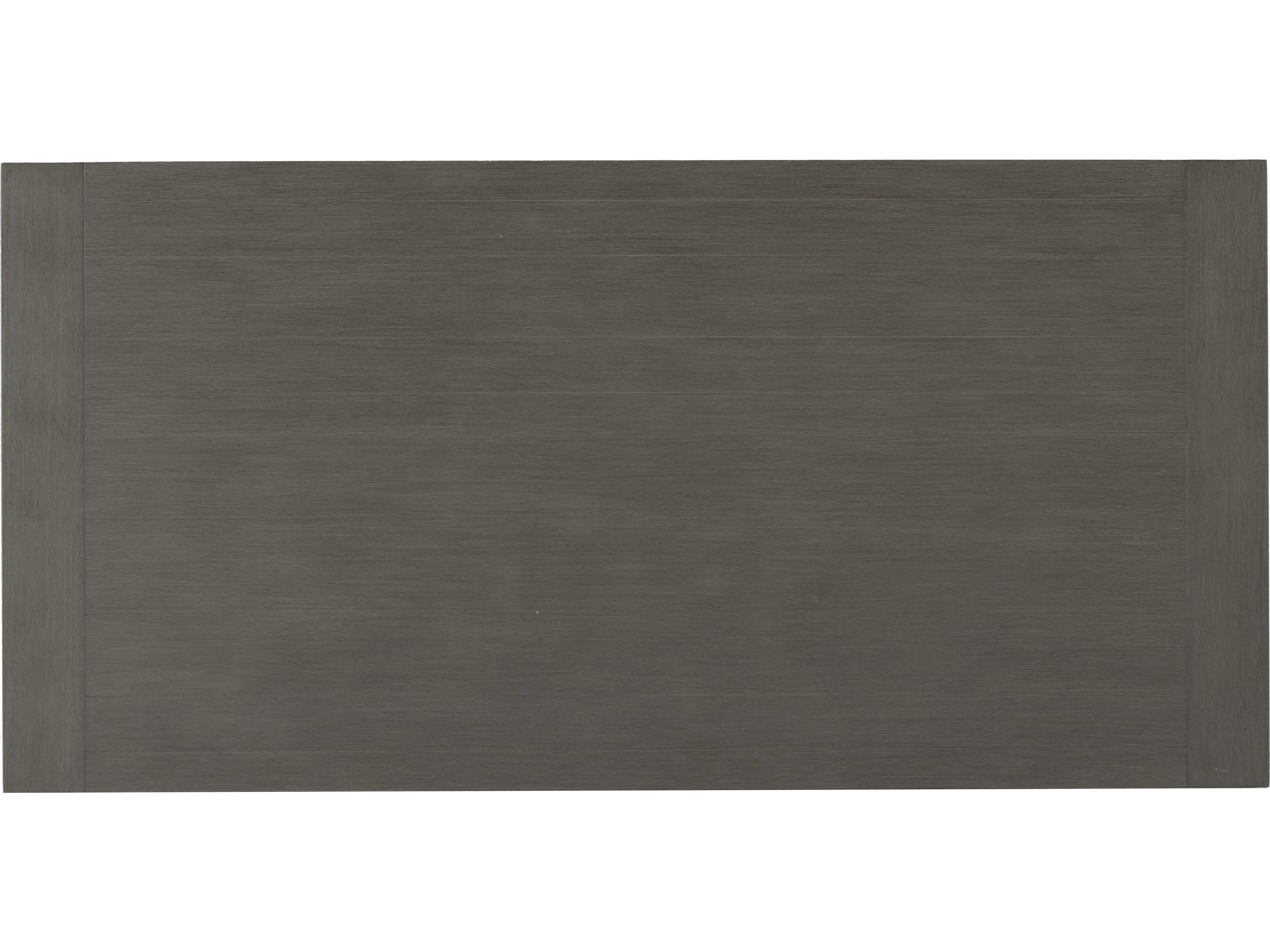 Summer Classics Cahaba Slate Grey Aluminum Rectangular Umbrella Hole Outdoor Patio Dining Table