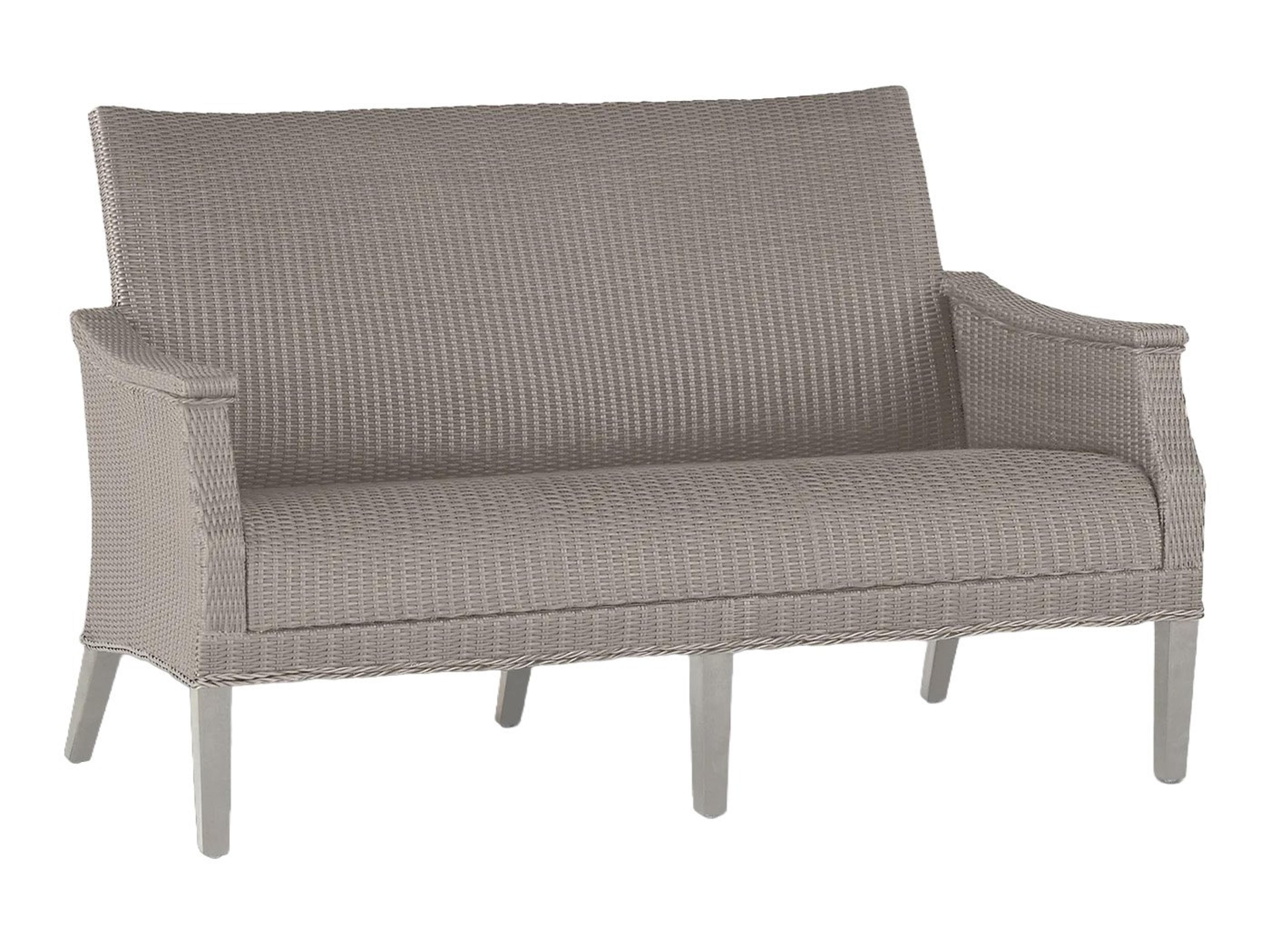 Bentley Outdoor Loveseat in Woven Resin Wicker