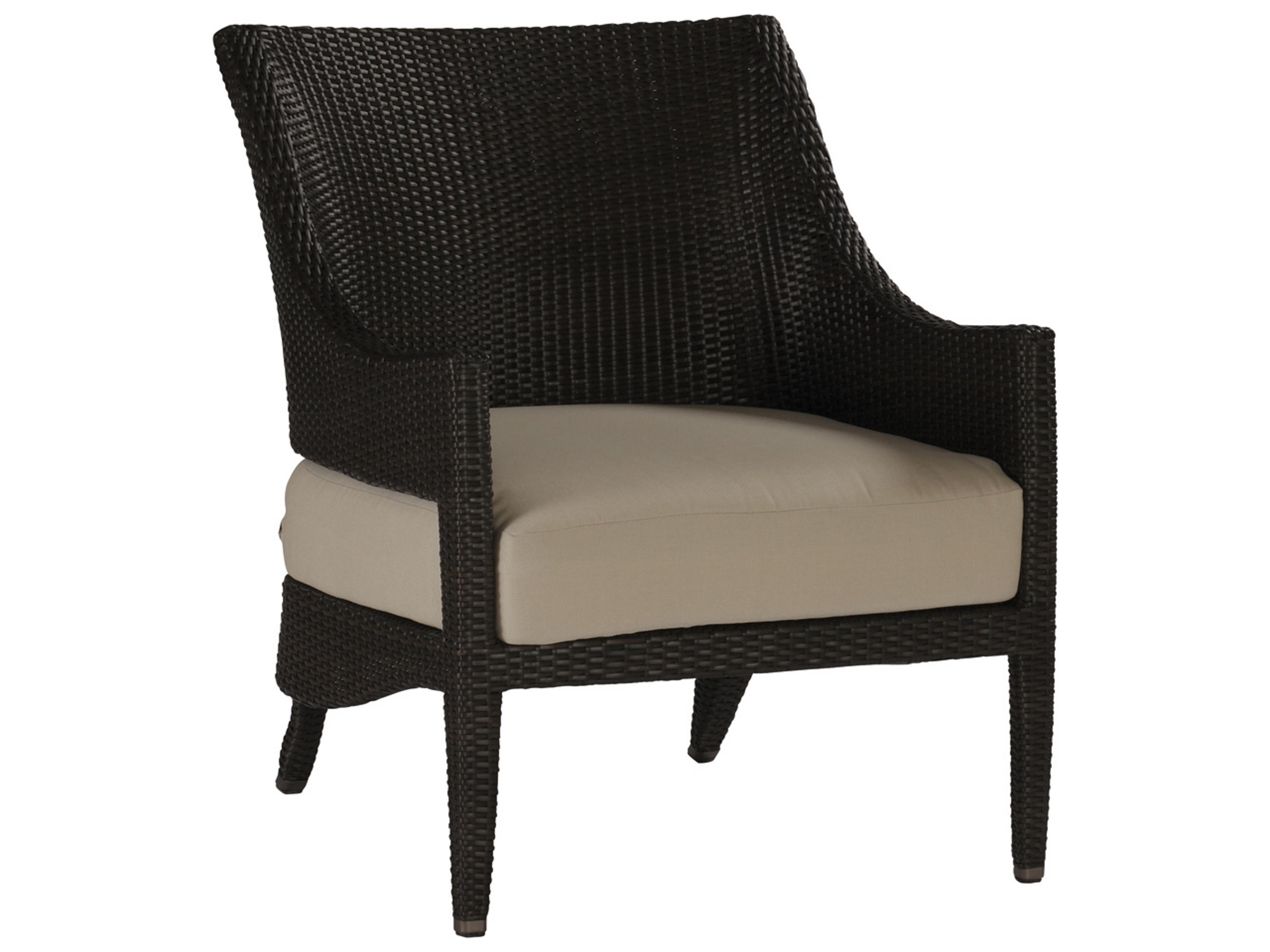 Summer Classics Athena Wicker Outdoor Patio Lounge Chair with Cushion