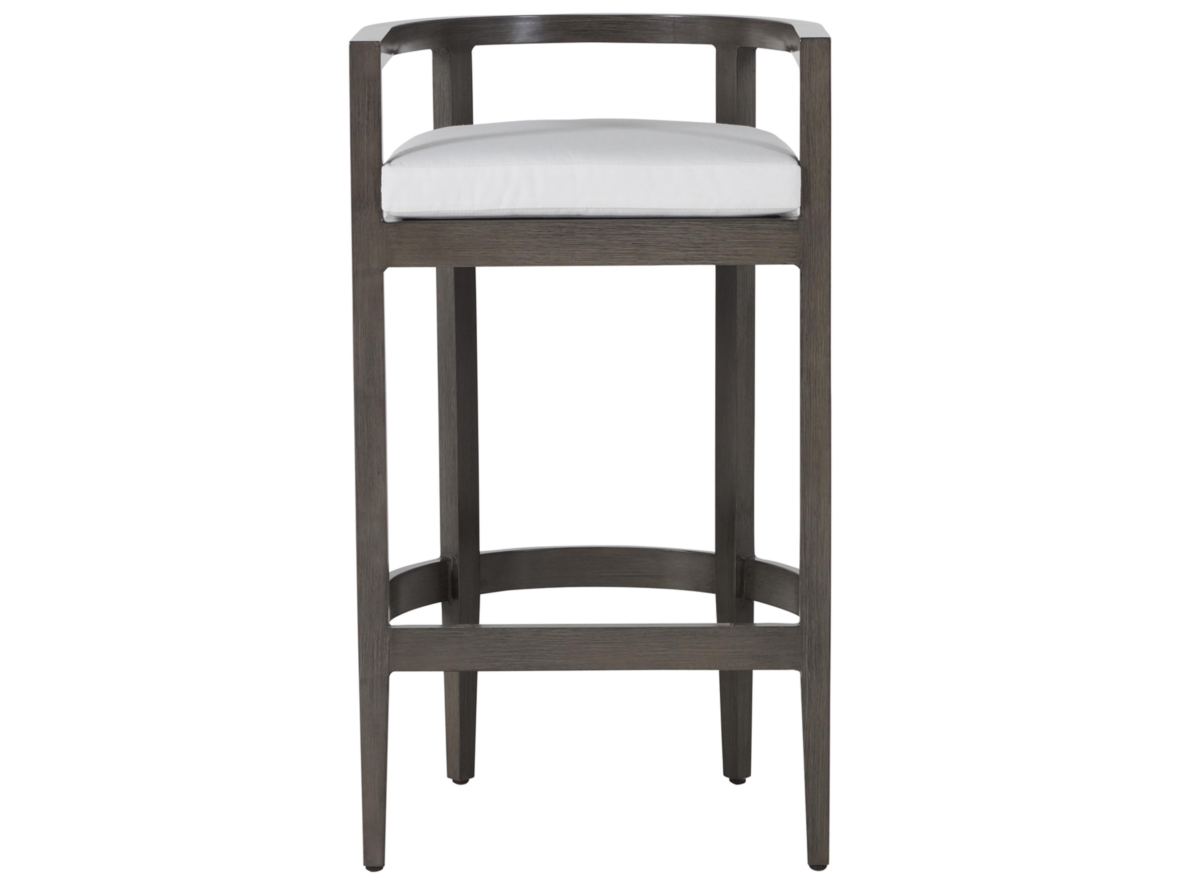Summer Classics Santa Barbara Aluminum Slate Grey Outdoor Bar Stool