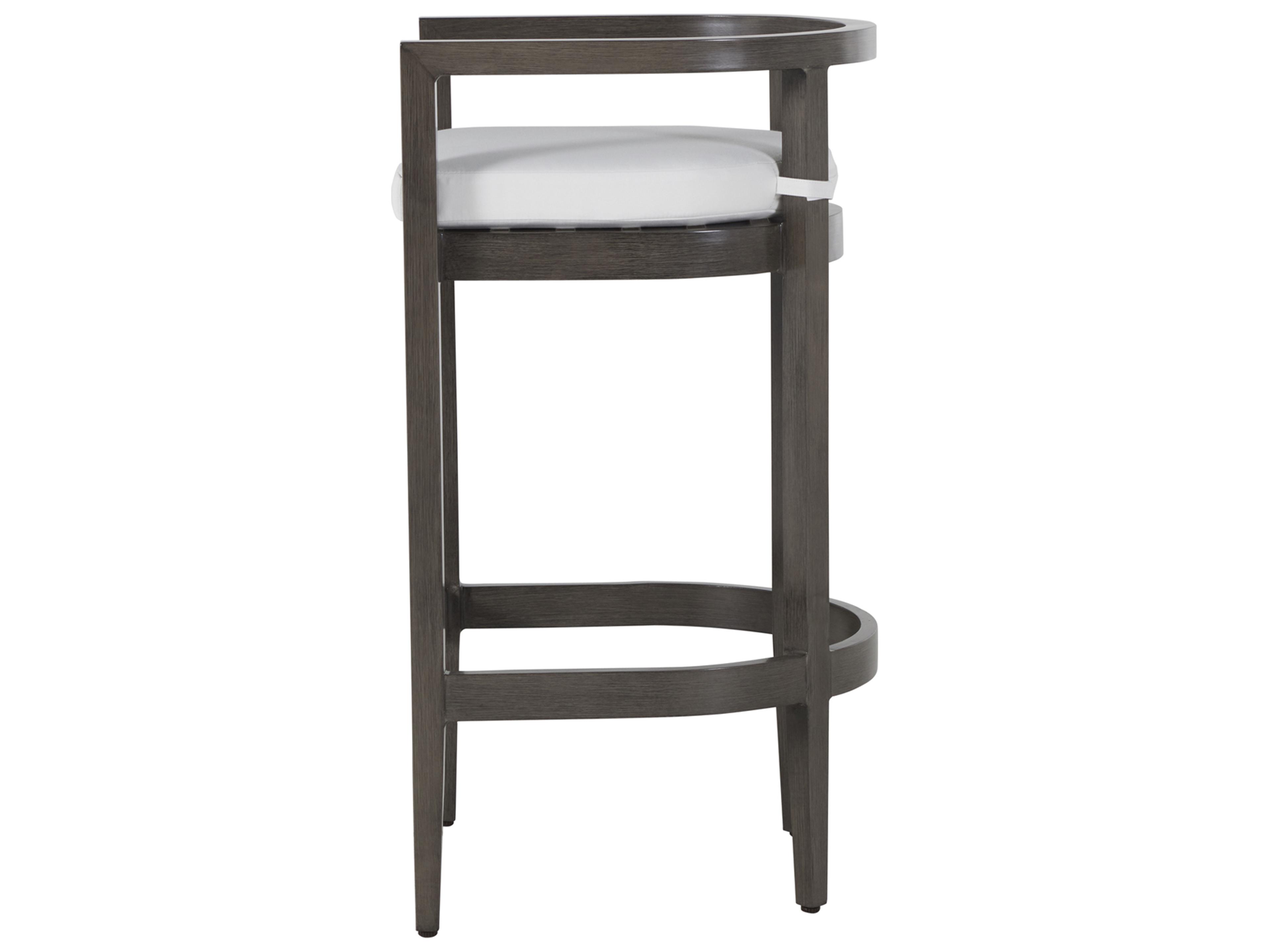 Summer Classics Santa Barbara Aluminum Slate Grey Outdoor Bar Stool