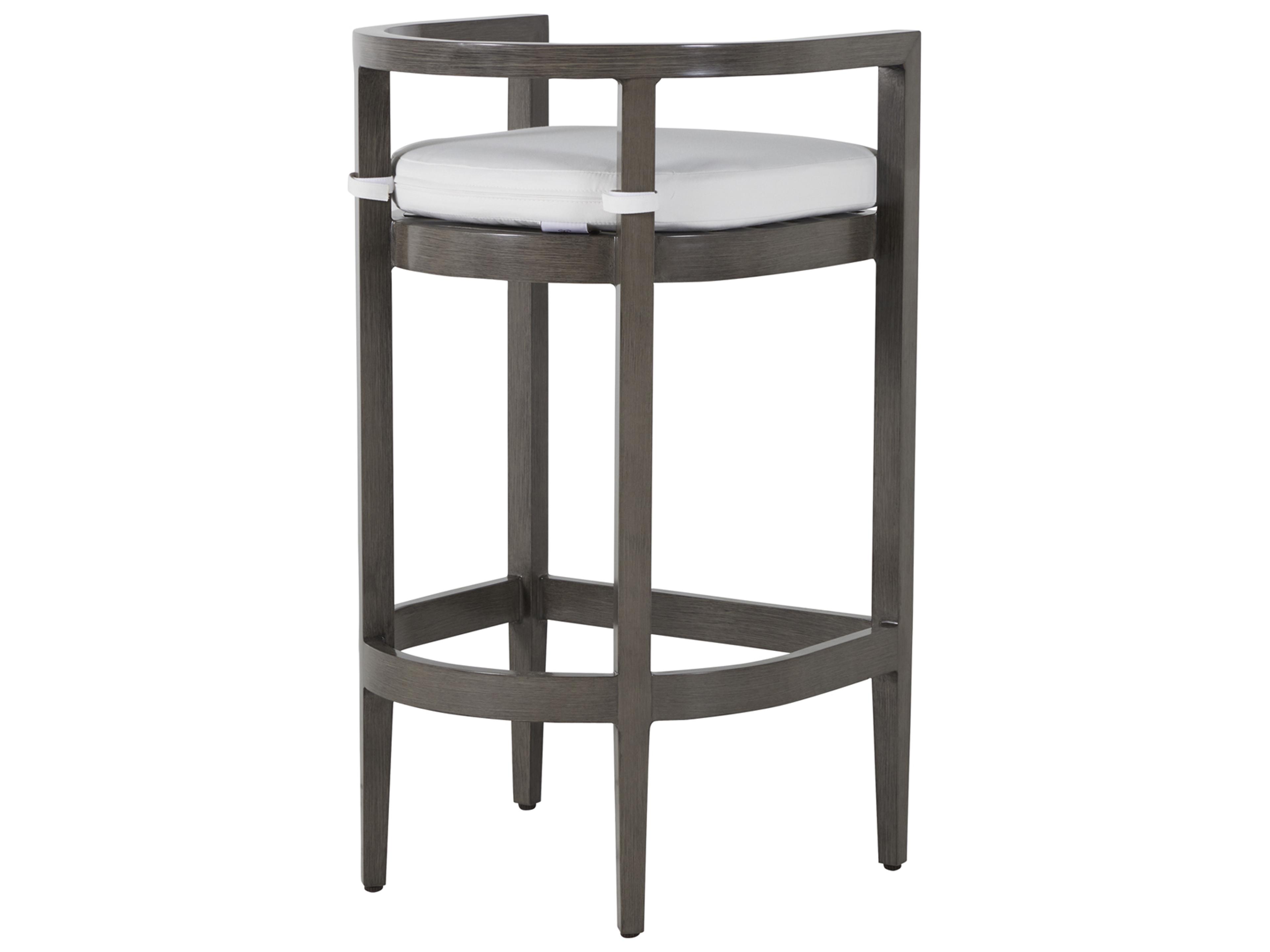 Summer Classics Santa Barbara Aluminum Slate Grey Outdoor Bar Stool