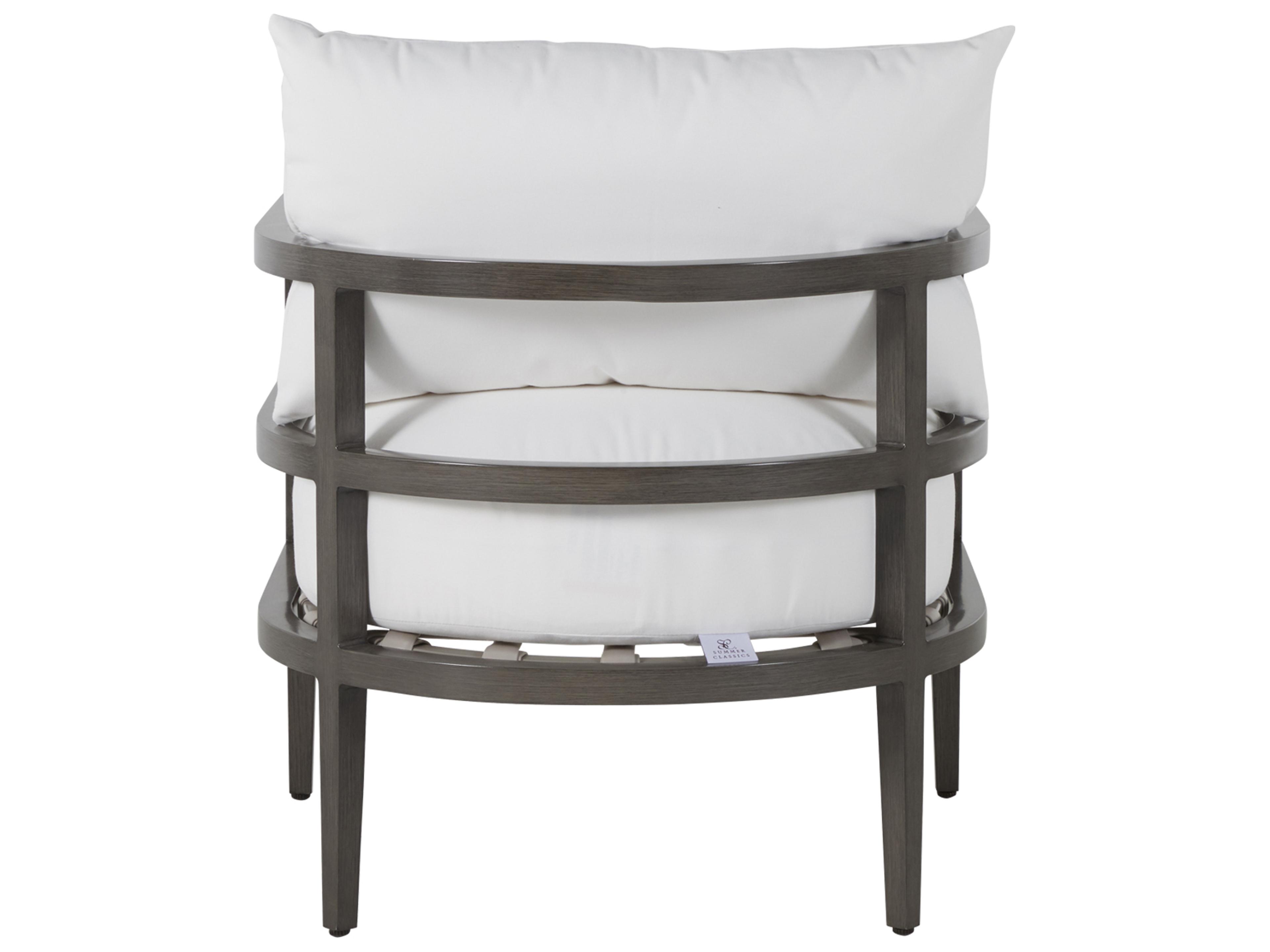 Summer Classics Santa Barbara Aluminum Slate Grey Patio Lounge Chair