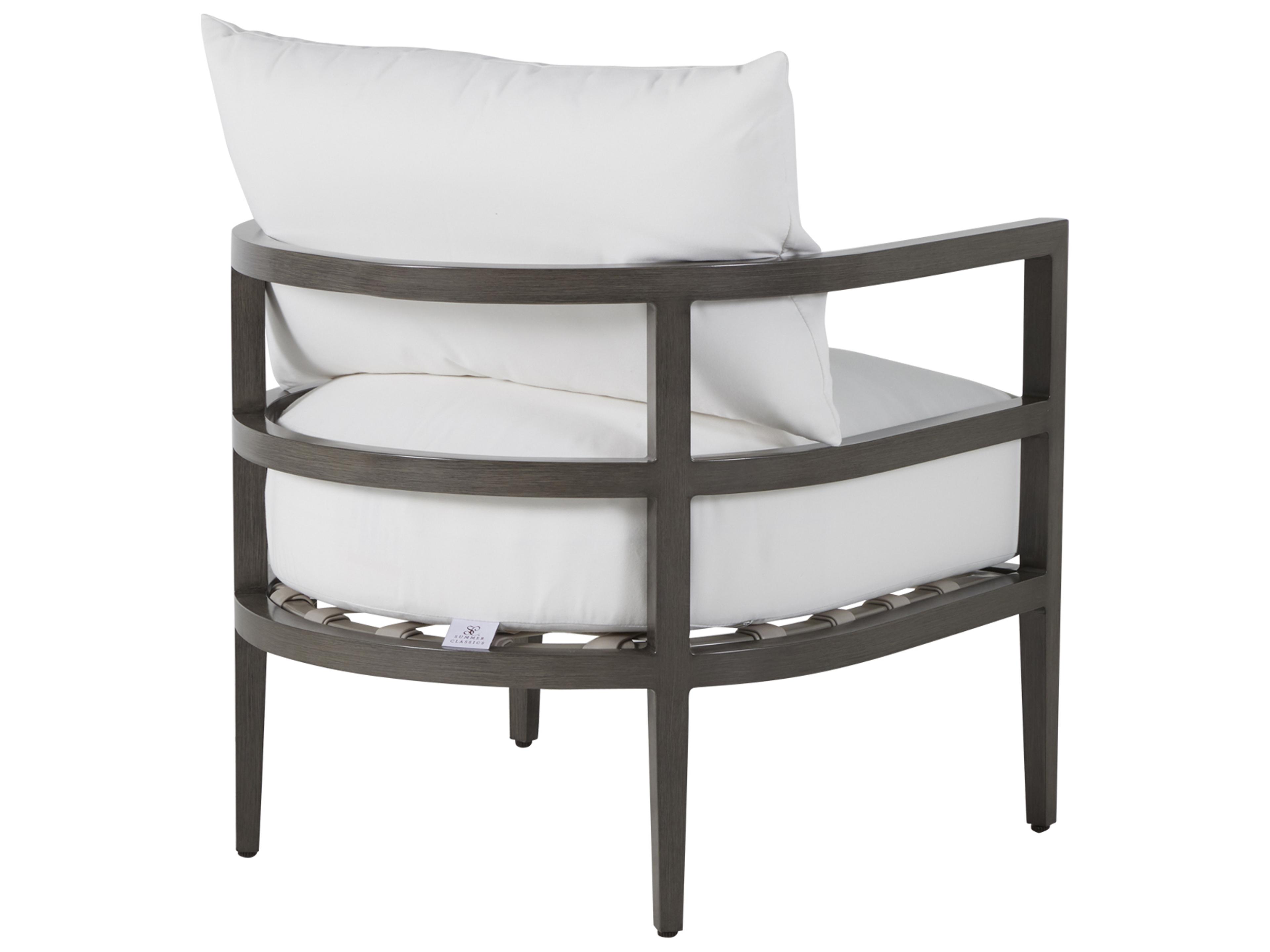 Summer Classics Santa Barbara Aluminum Slate Grey Patio Lounge Chair