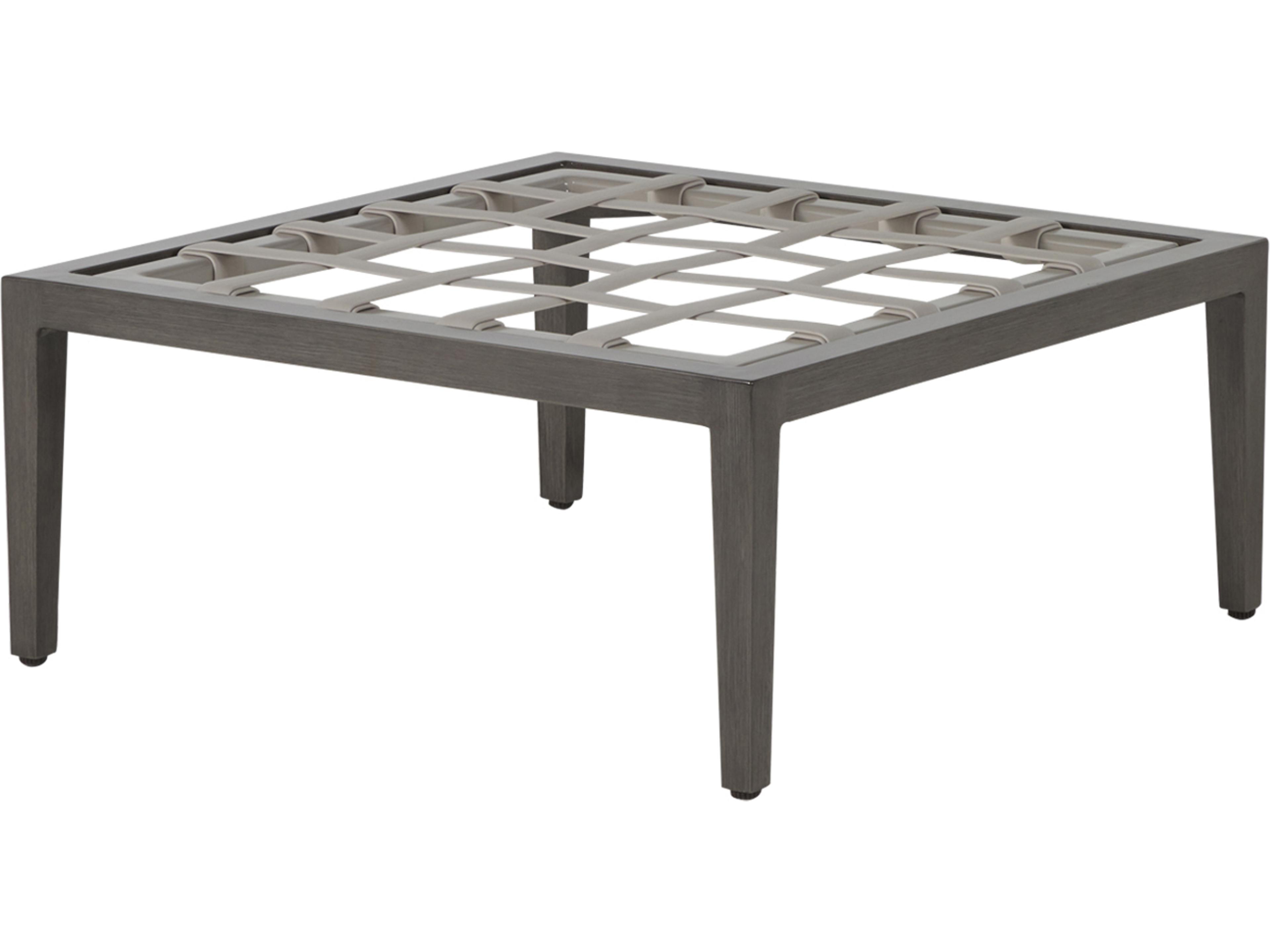 Summer Classics Santa Barbara Aluminum Slate Grey Outdoor Patio Ottoman